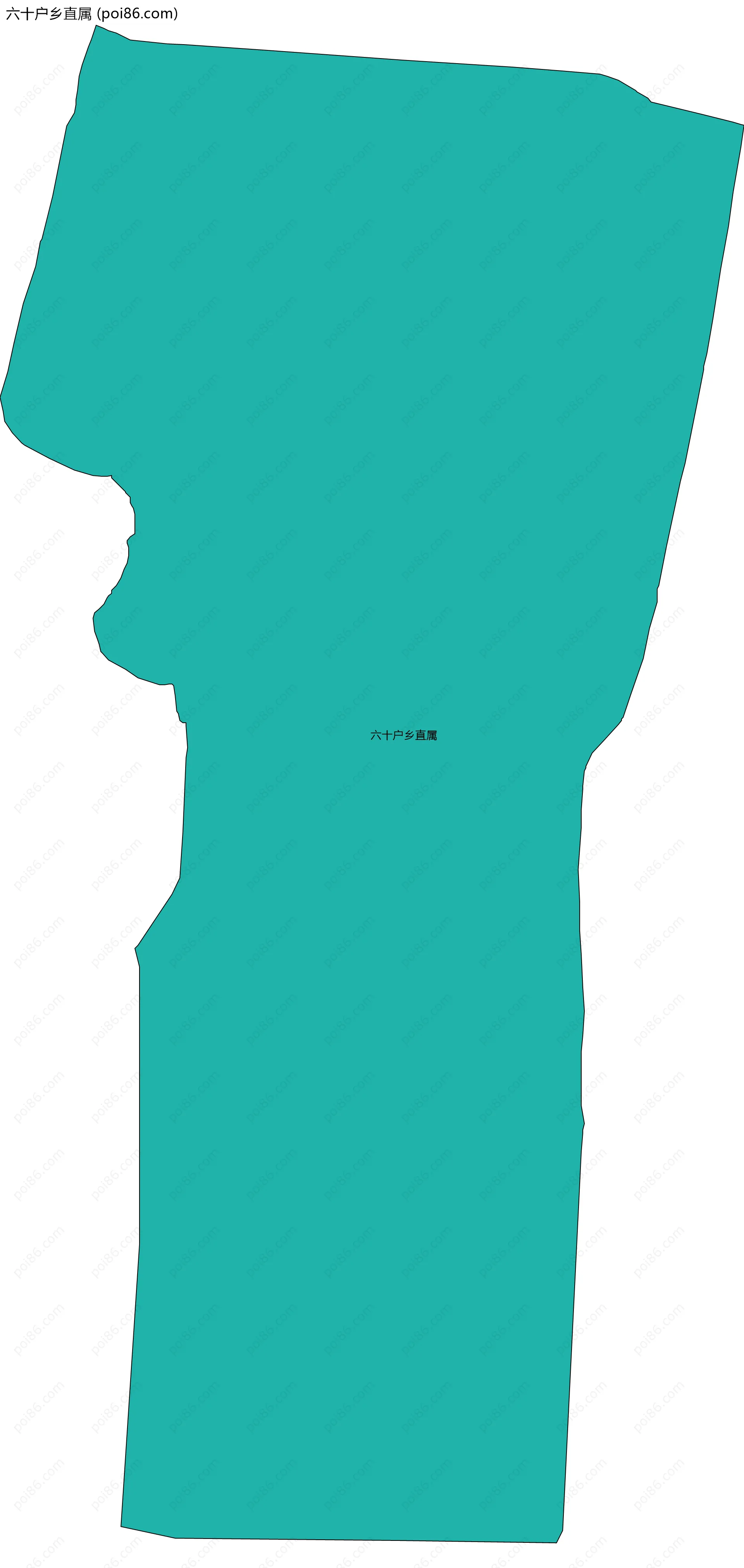 六十户乡直属边界地图