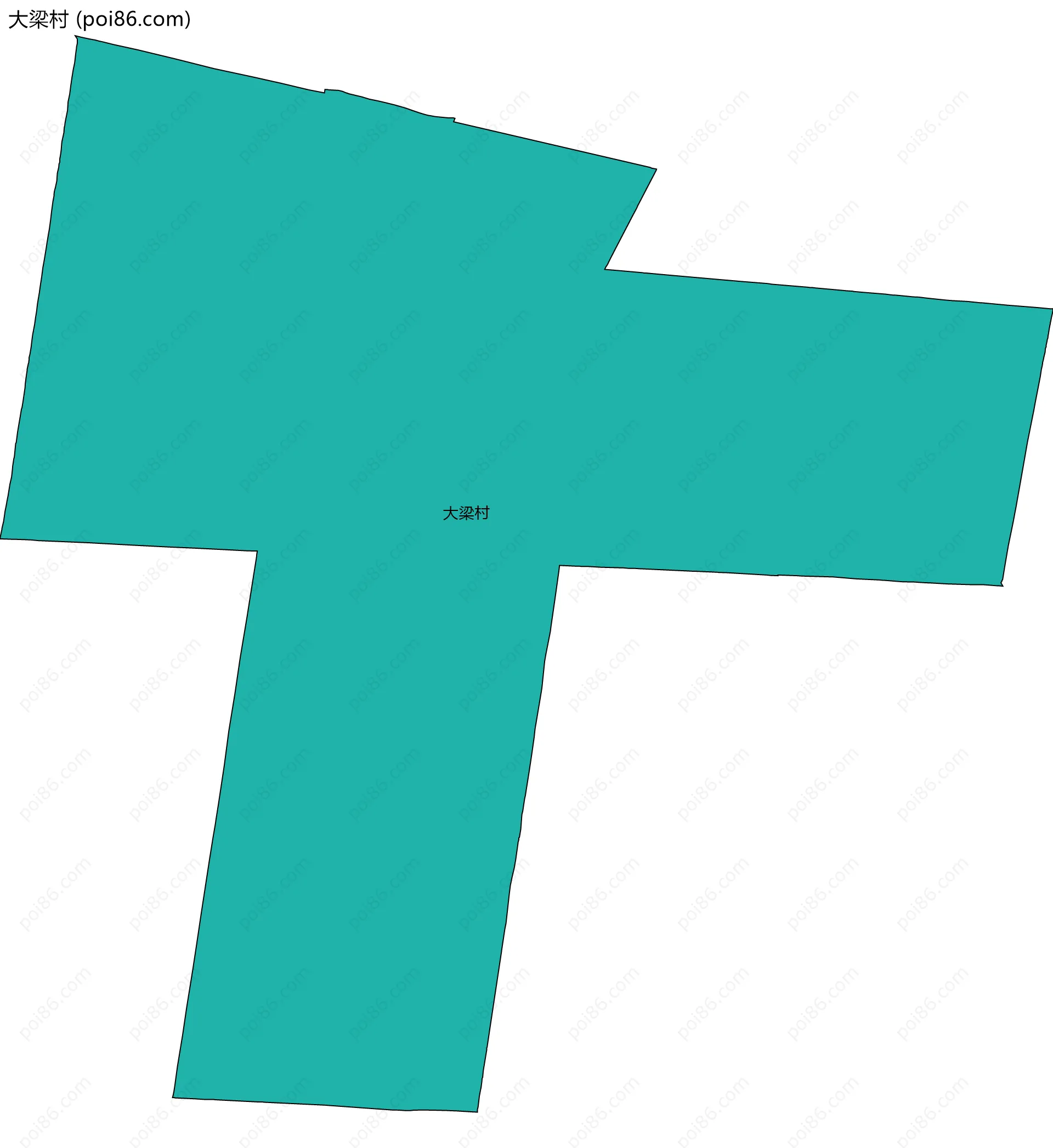 大梁村边界地图