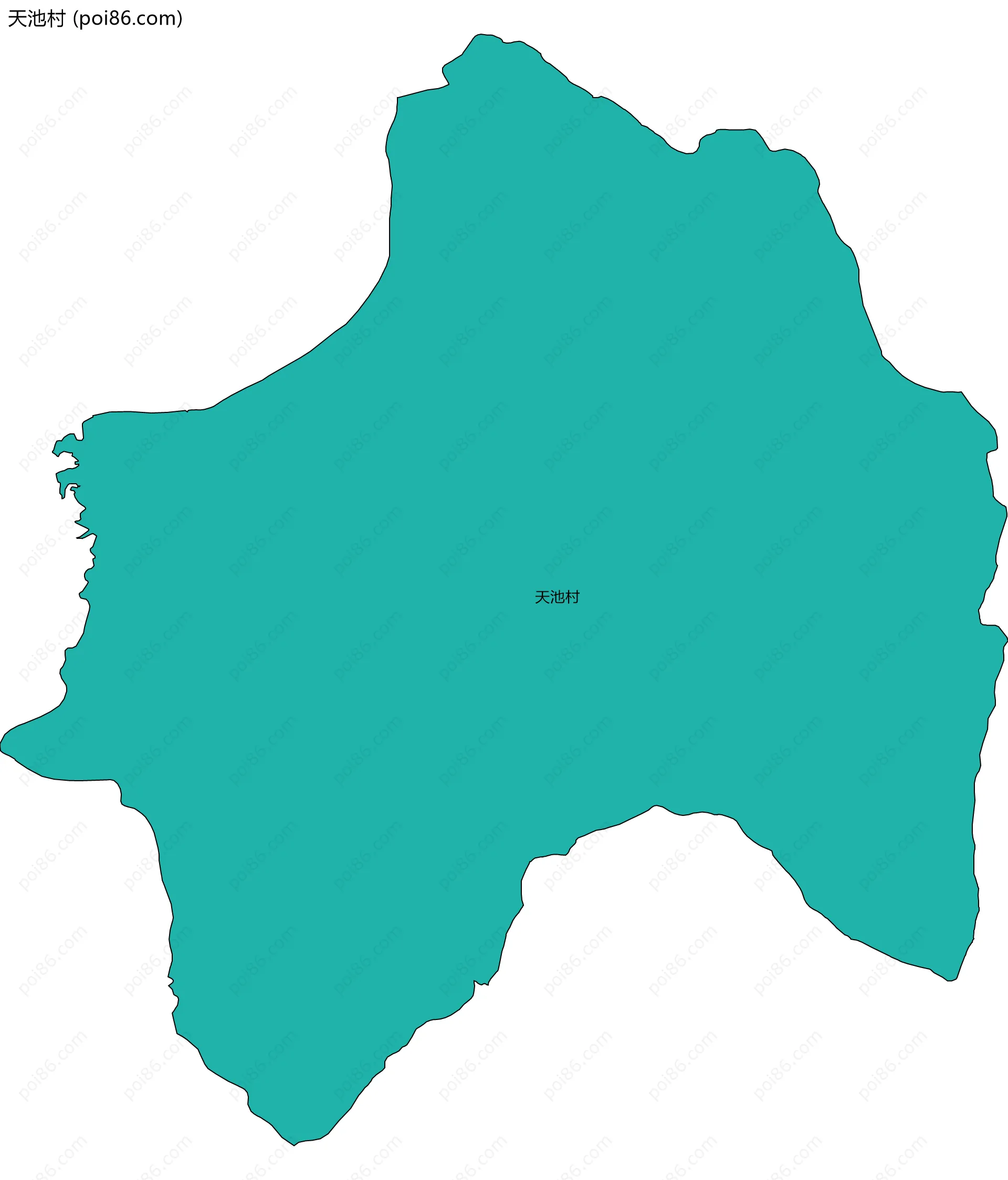 天池村边界地图