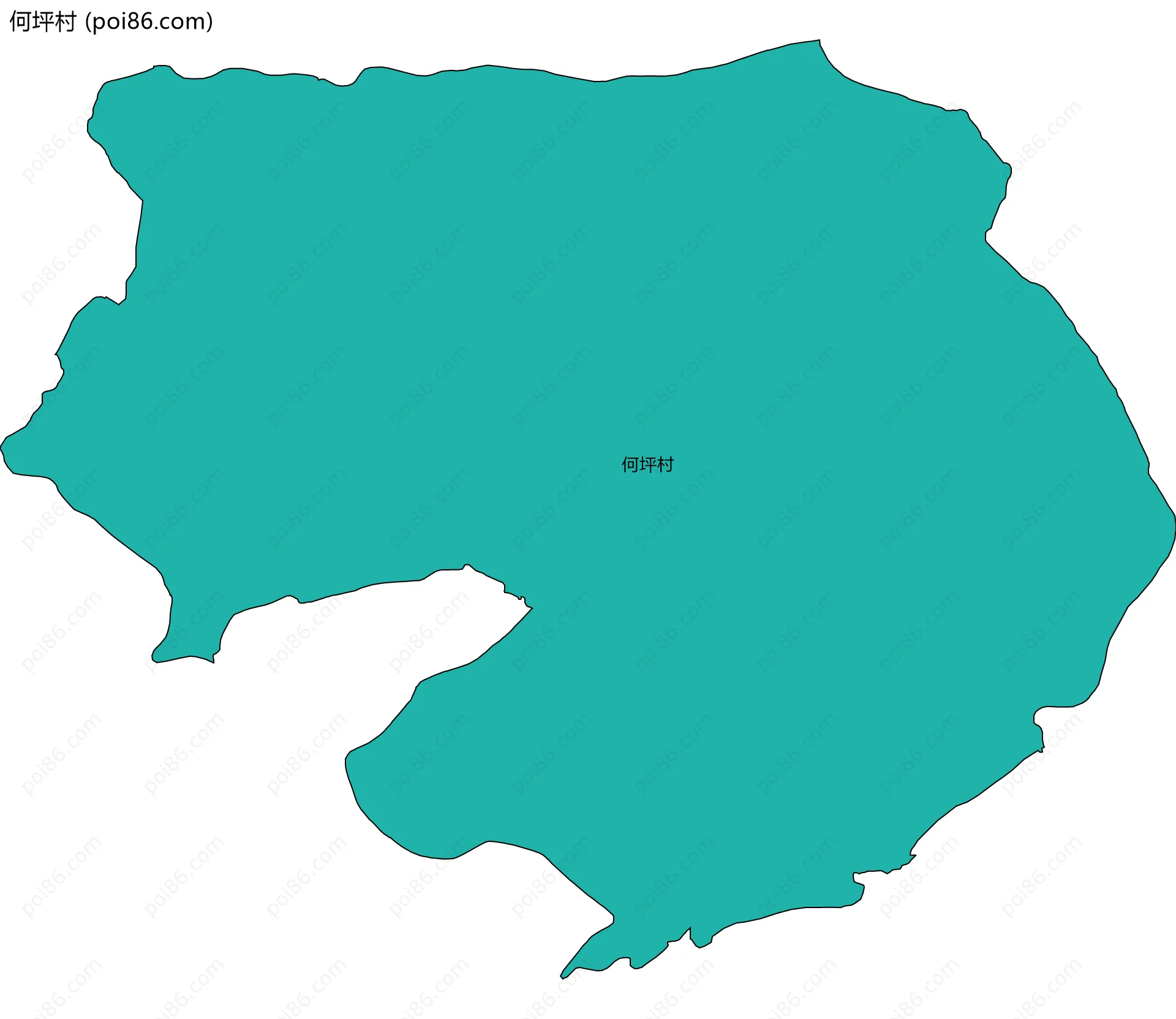 何坪村边界地图