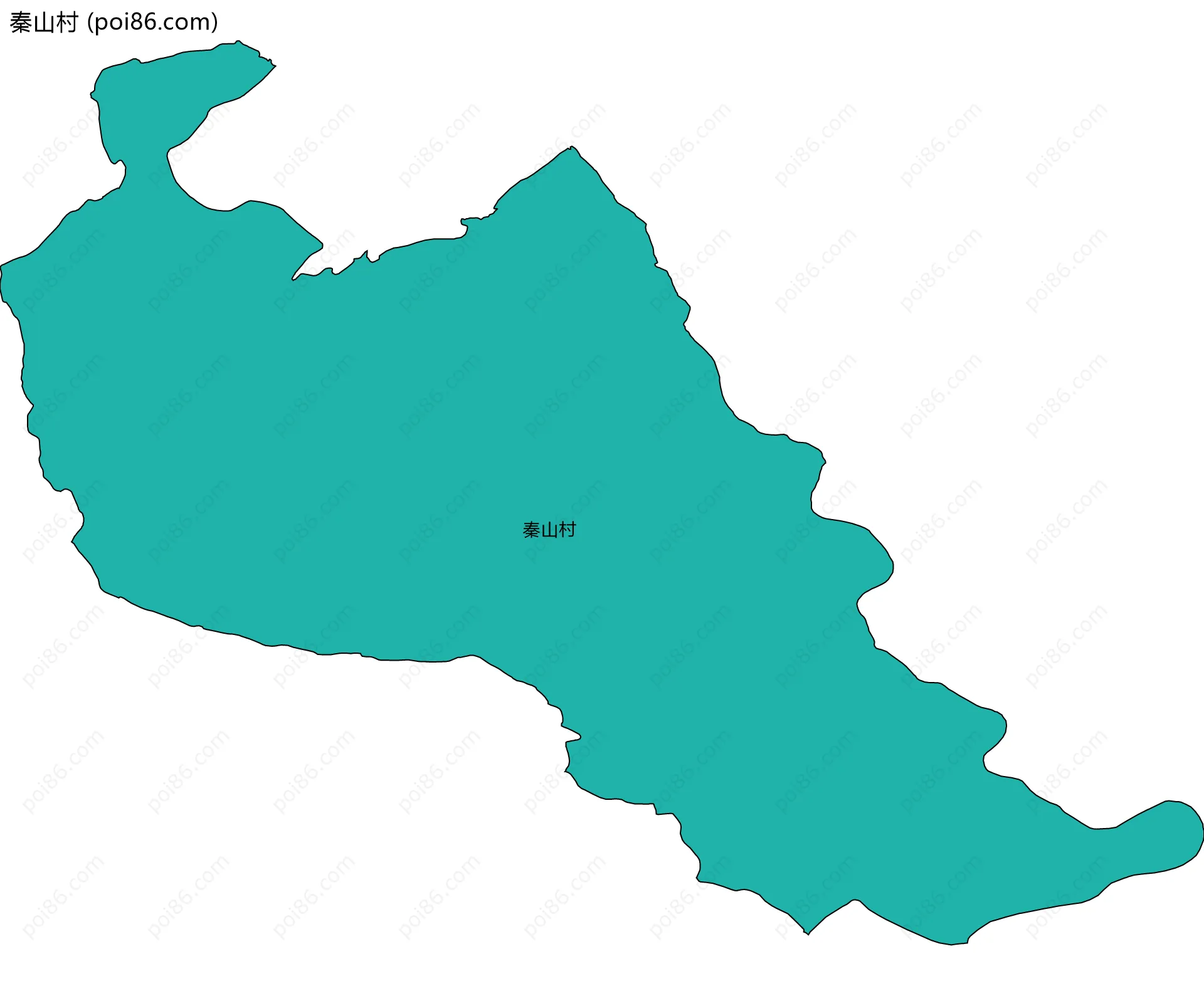 秦山村边界地图