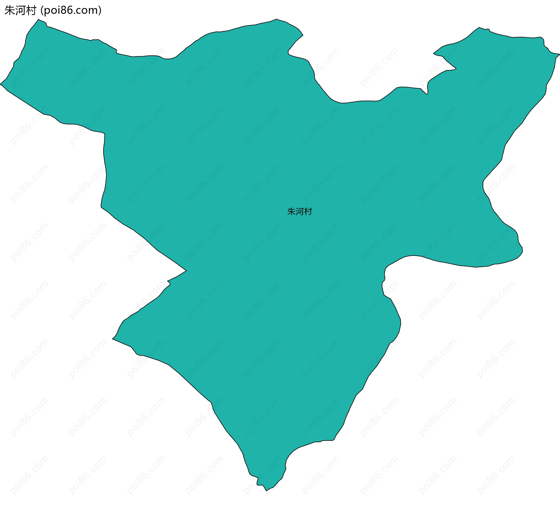 朱河村边界地图