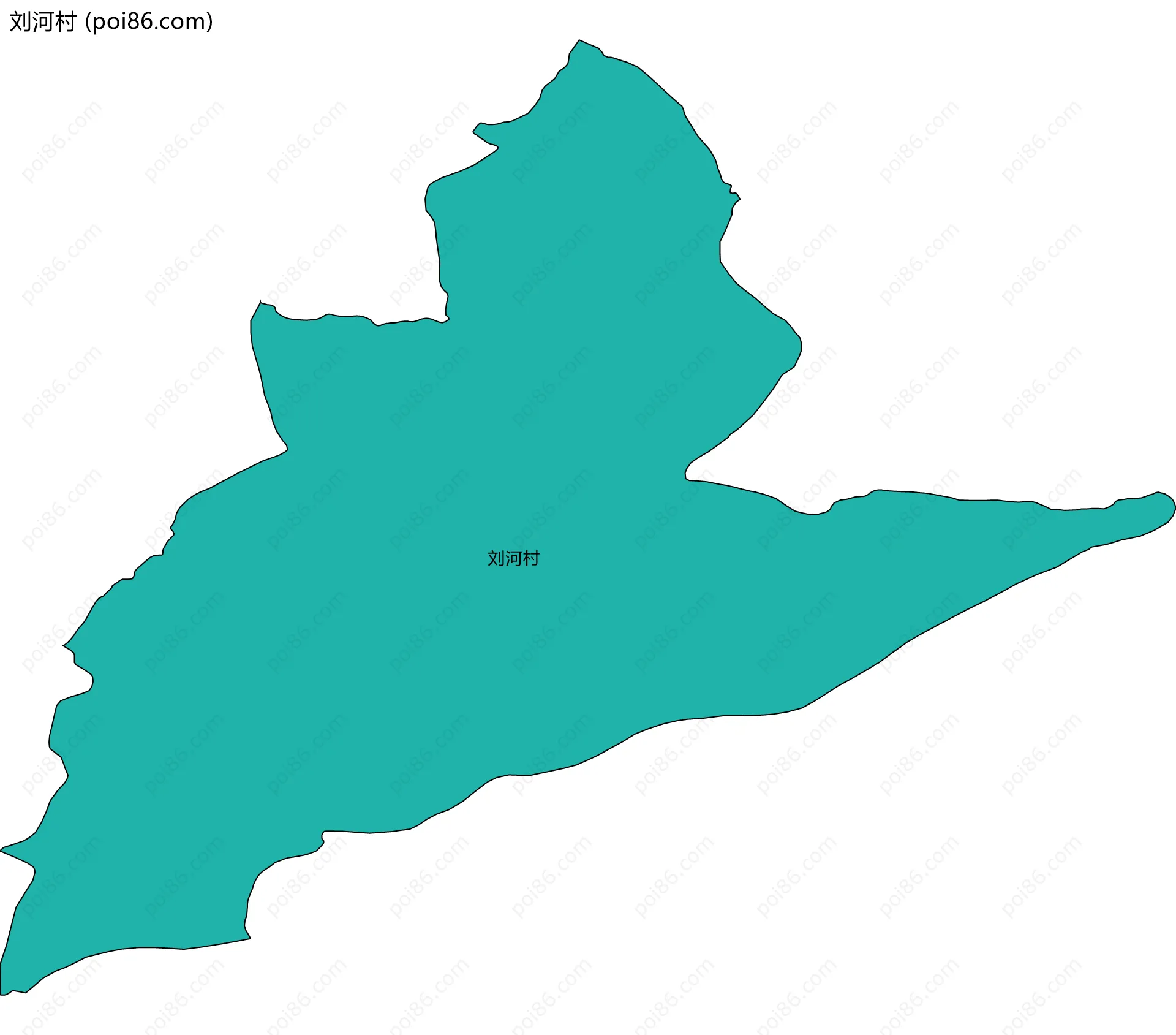 刘河村边界地图