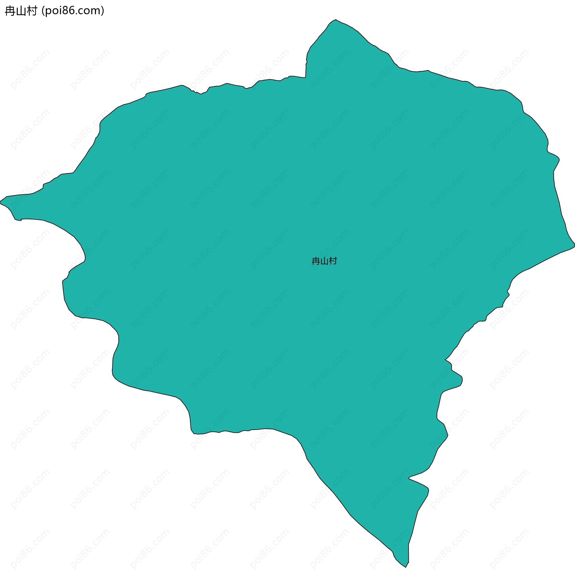 冉山村边界地图