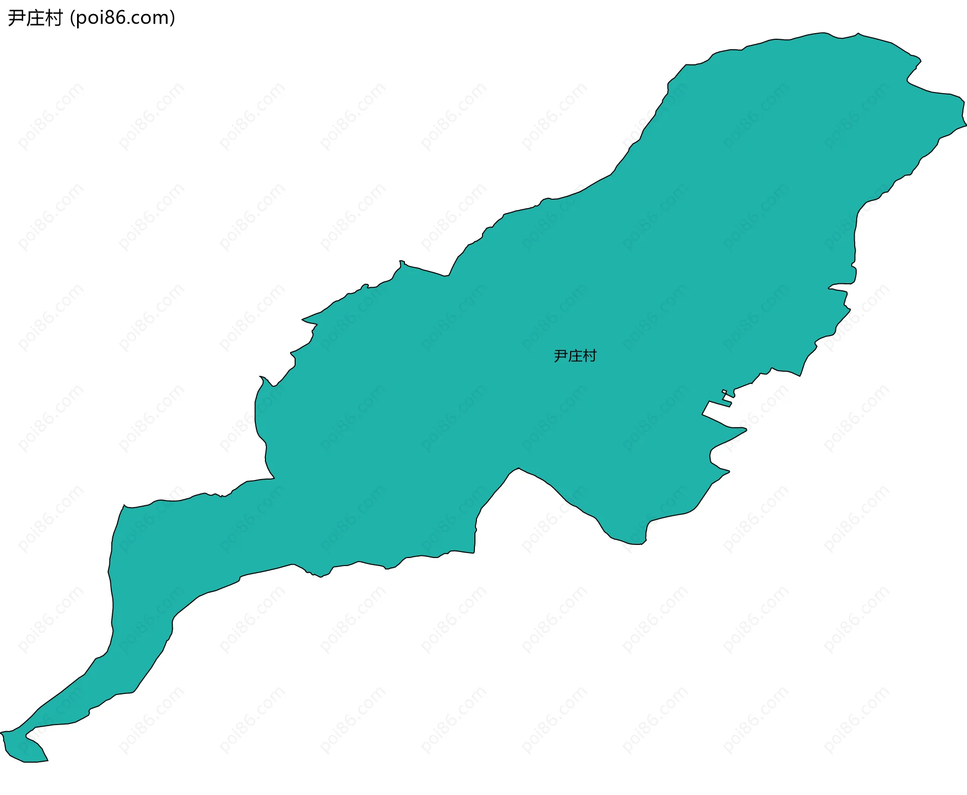 尹庄村边界地图