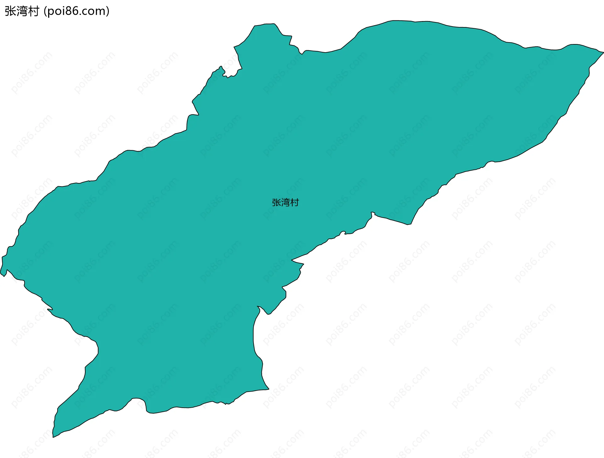 张湾村边界地图