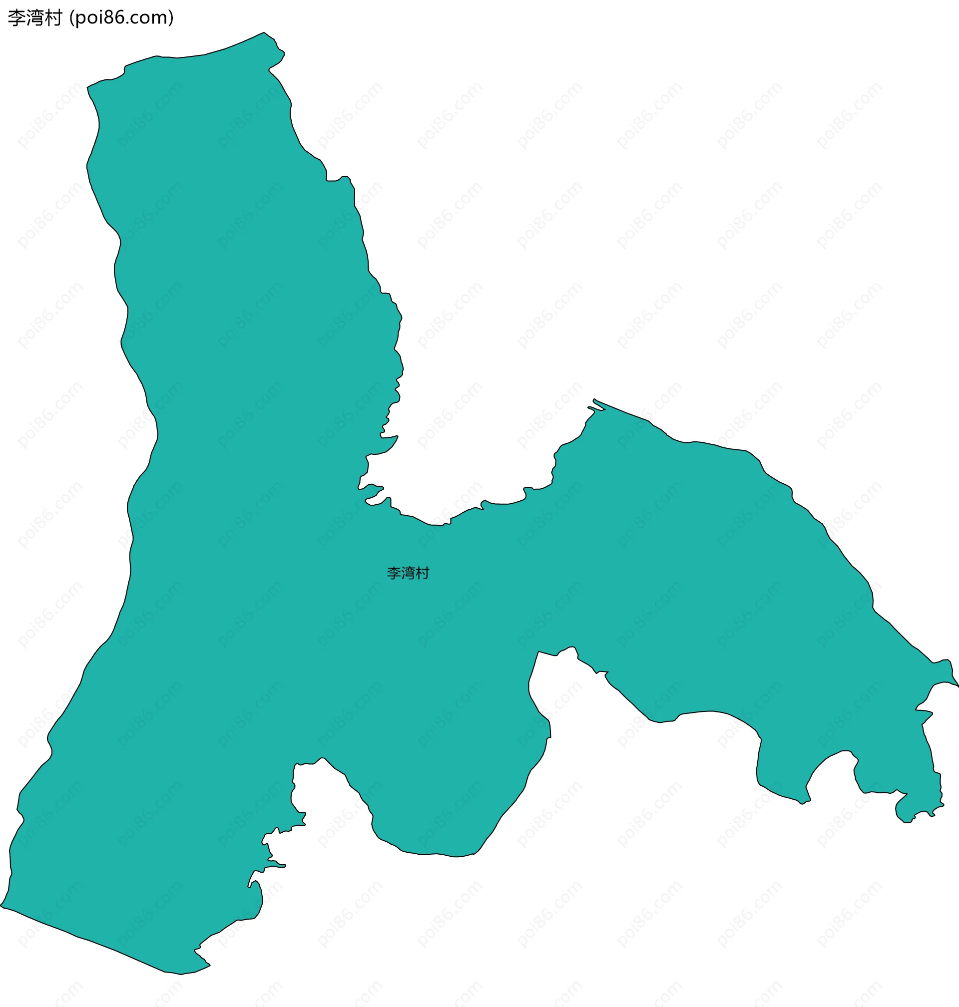 李湾村边界地图