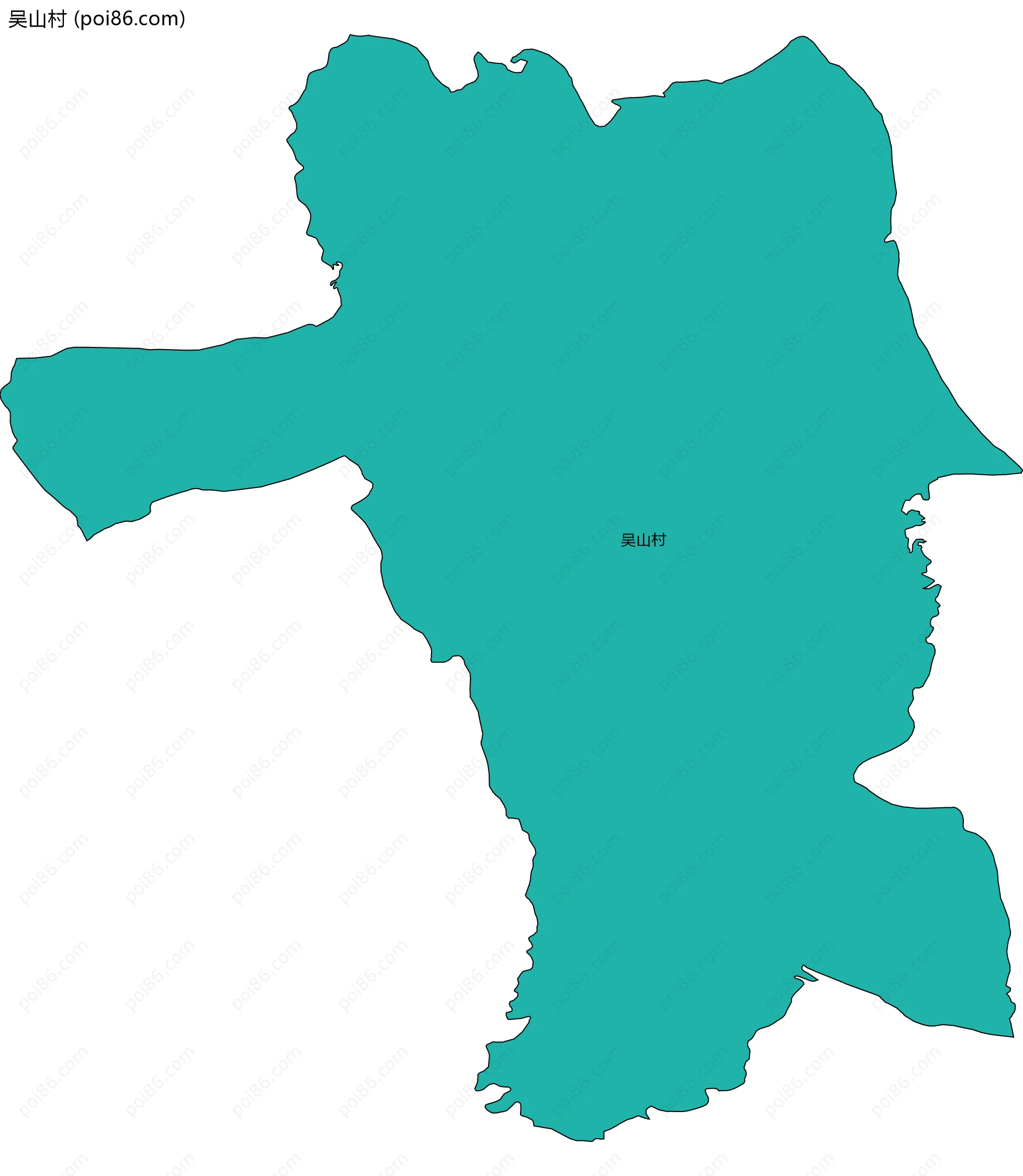 吴山村边界地图