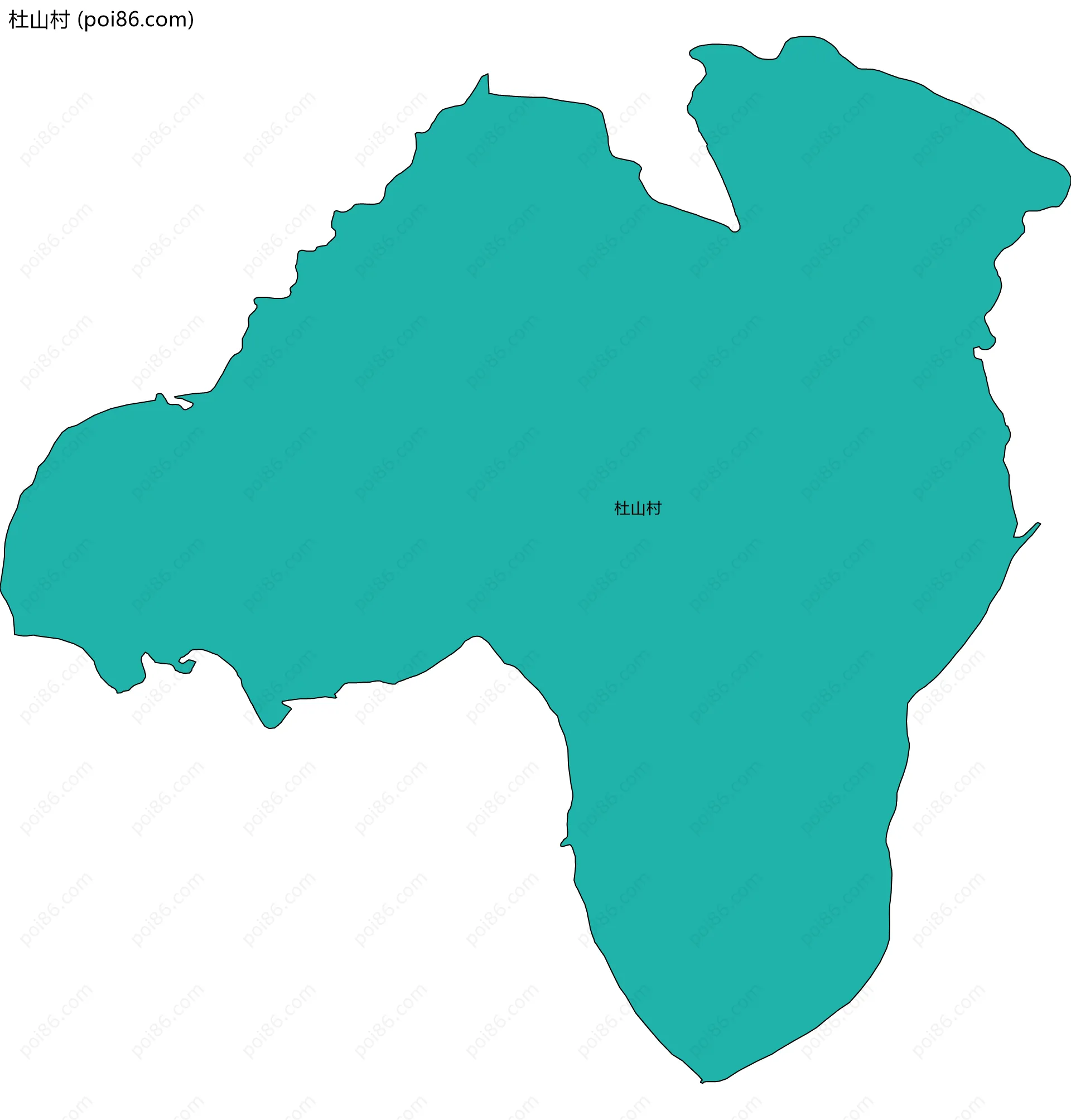 杜山村边界地图