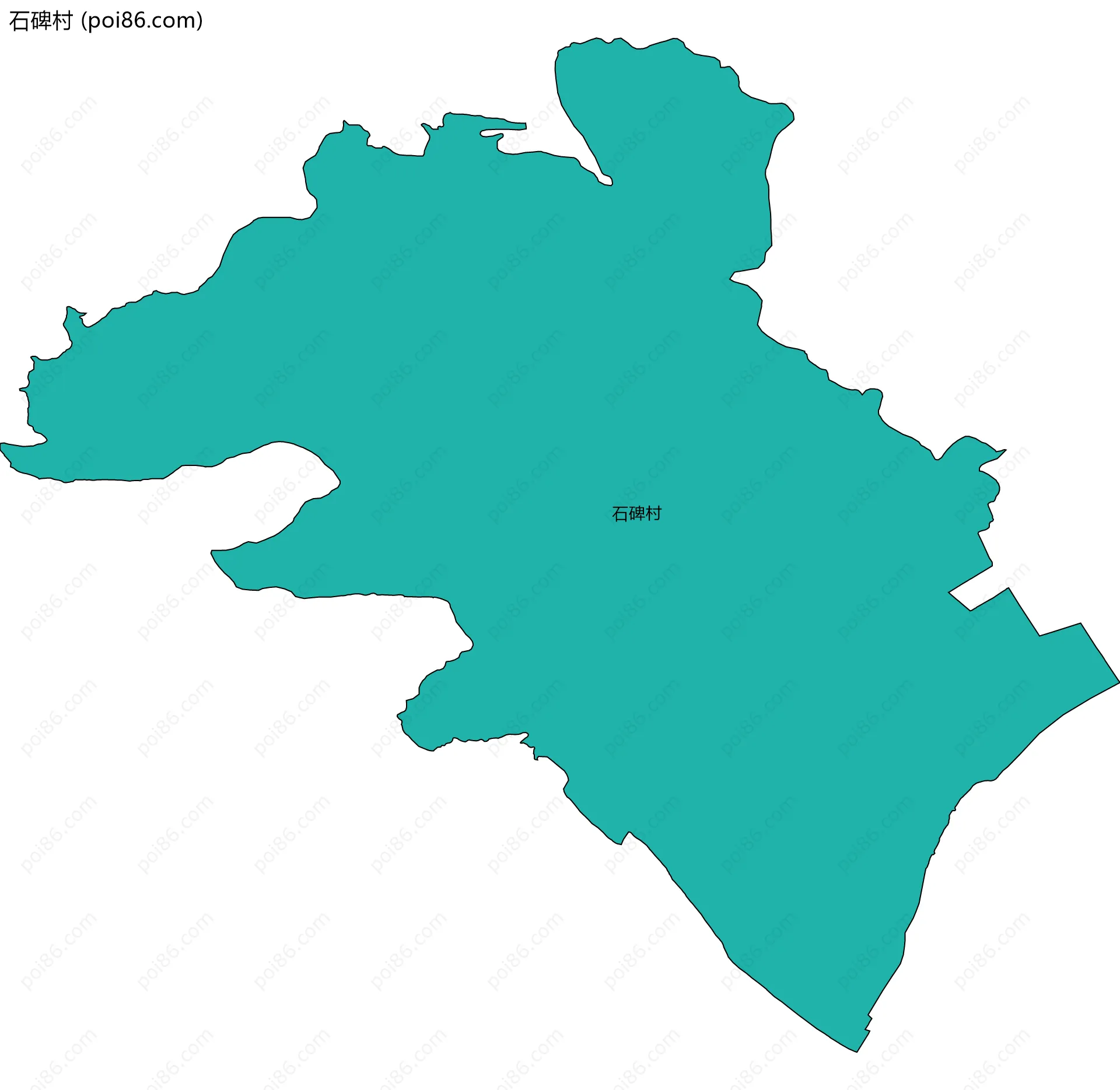 石碑村边界地图