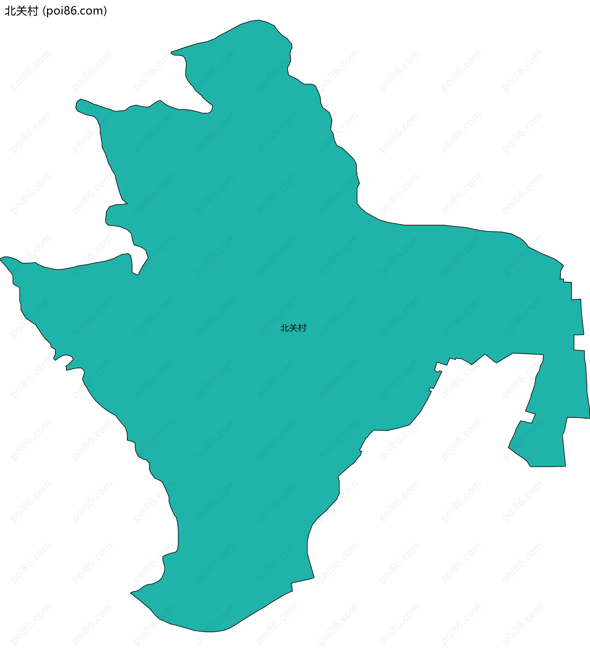 北关村边界地图