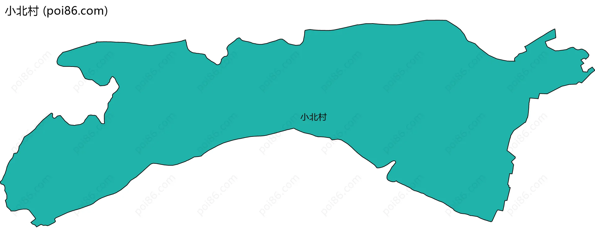 小北村边界地图