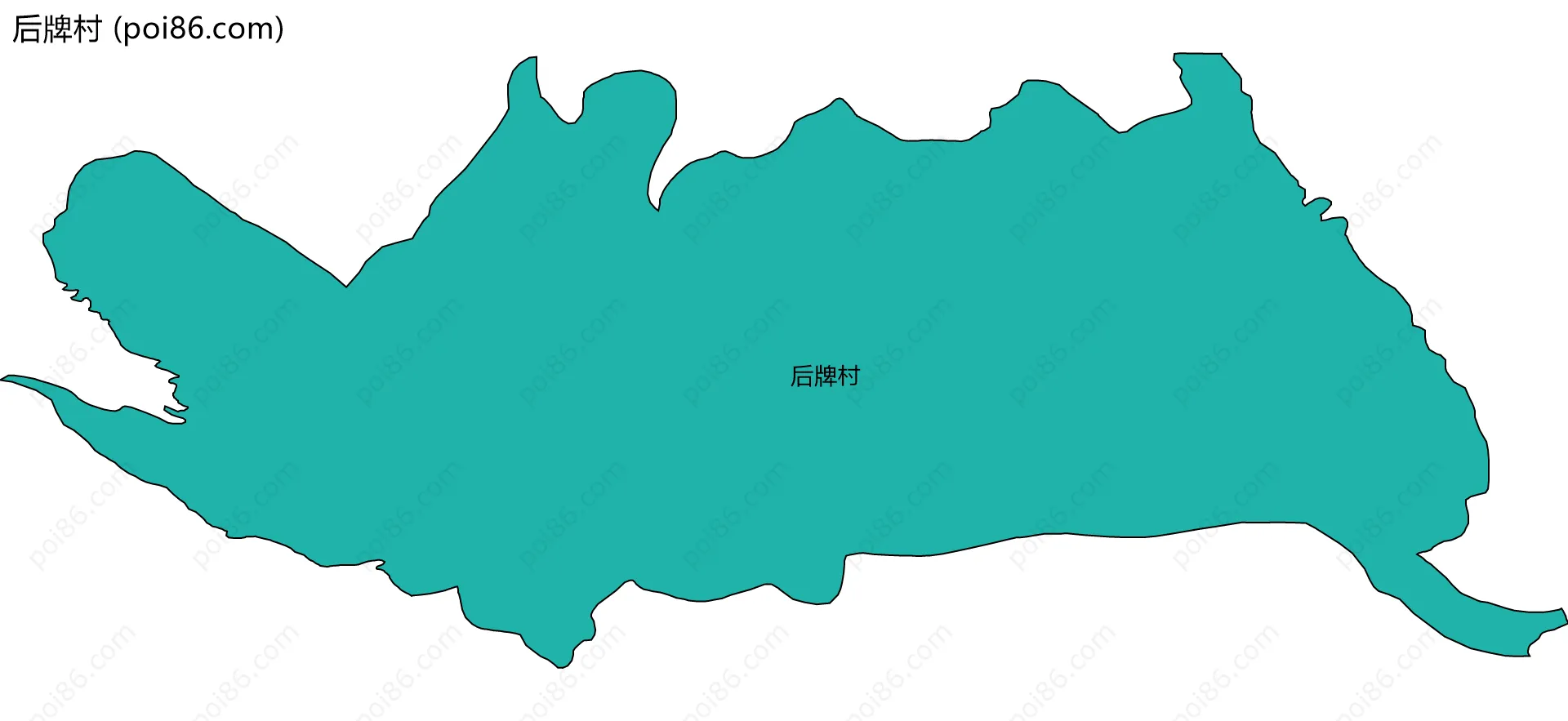 后牌村边界地图