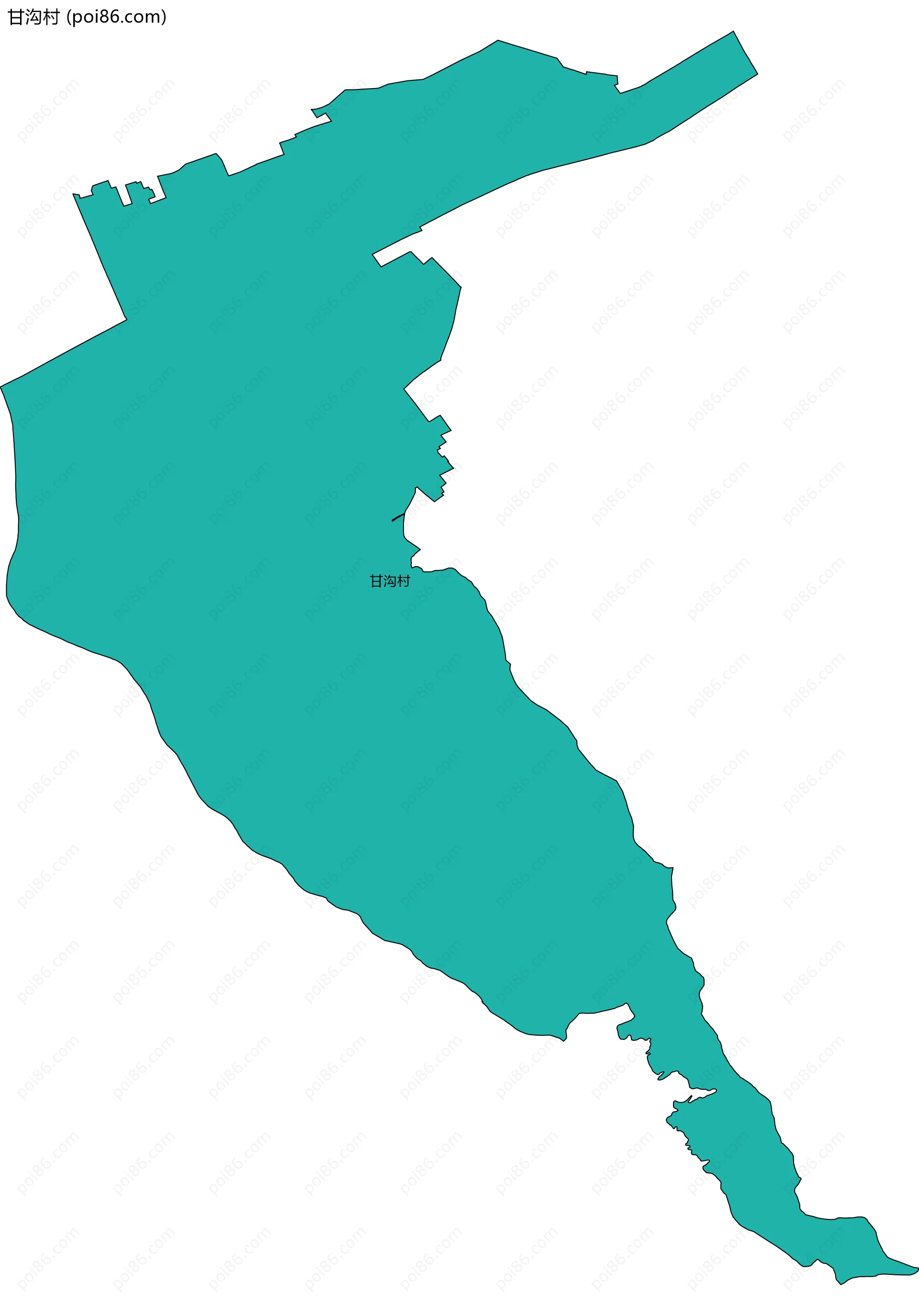 甘沟村边界地图