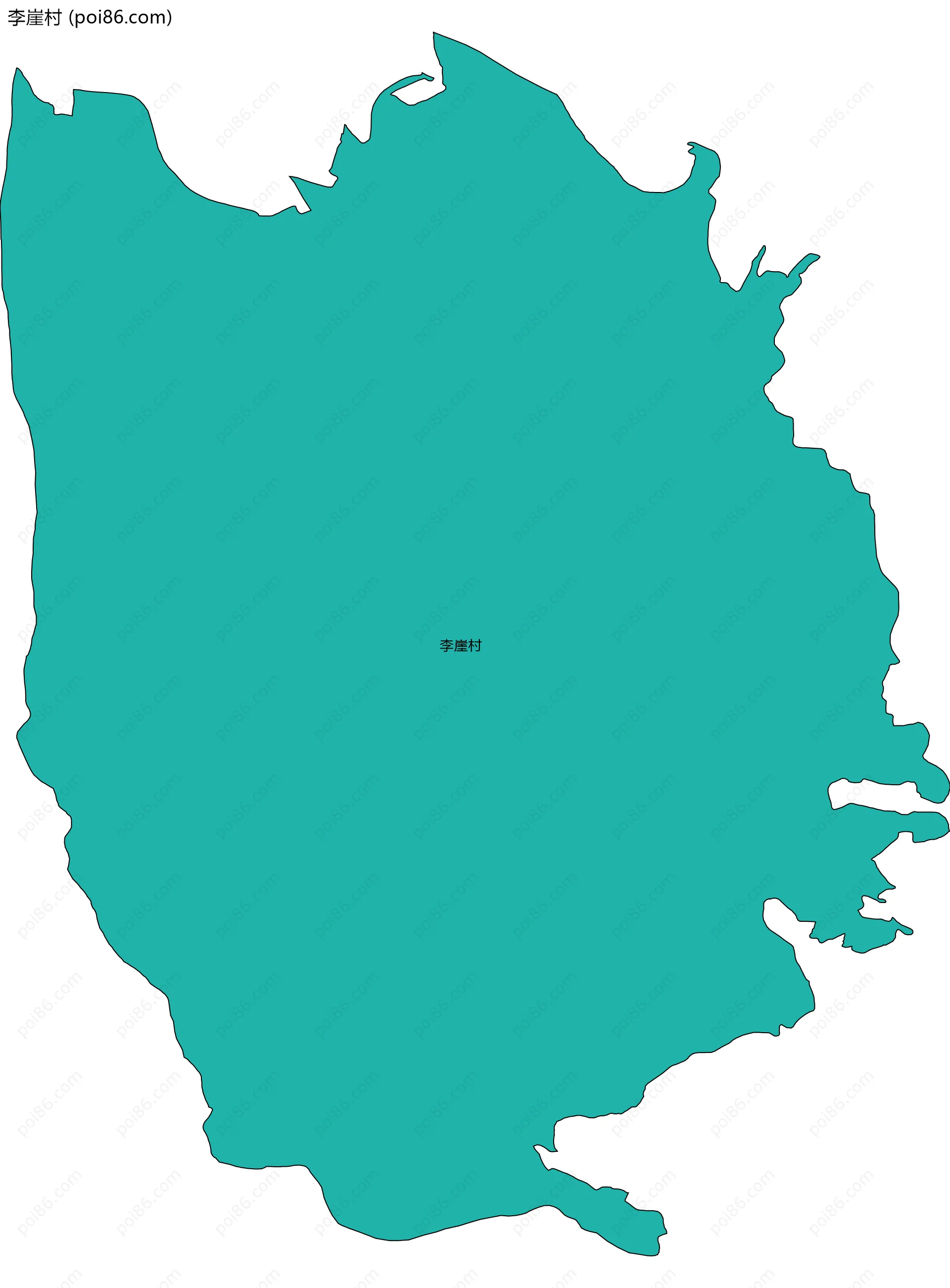李崖村边界地图