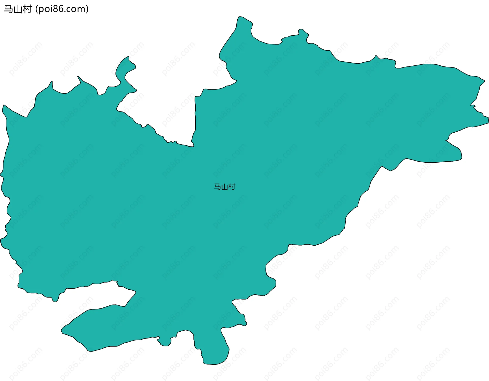 马山村边界地图