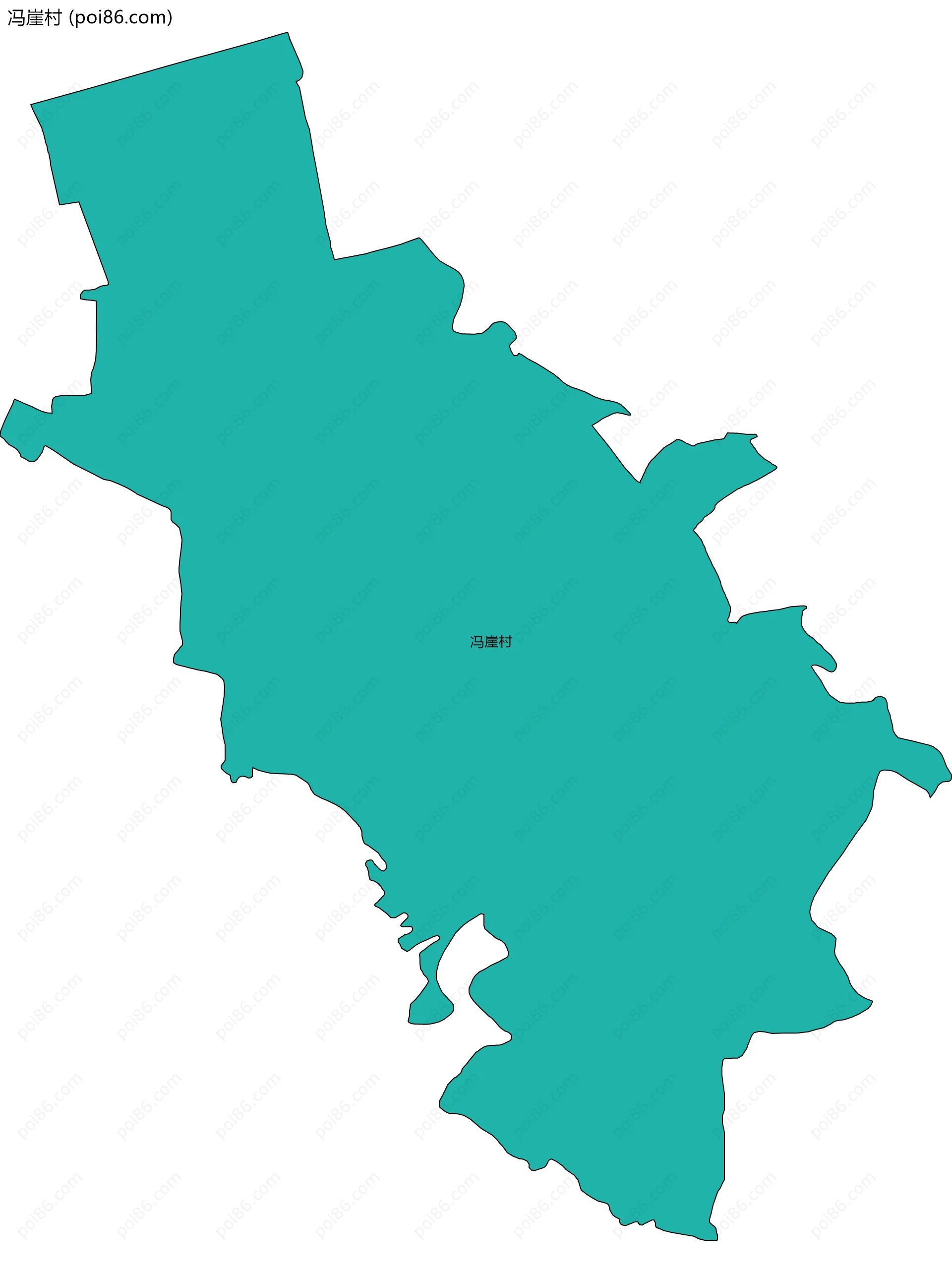 冯崖村边界地图