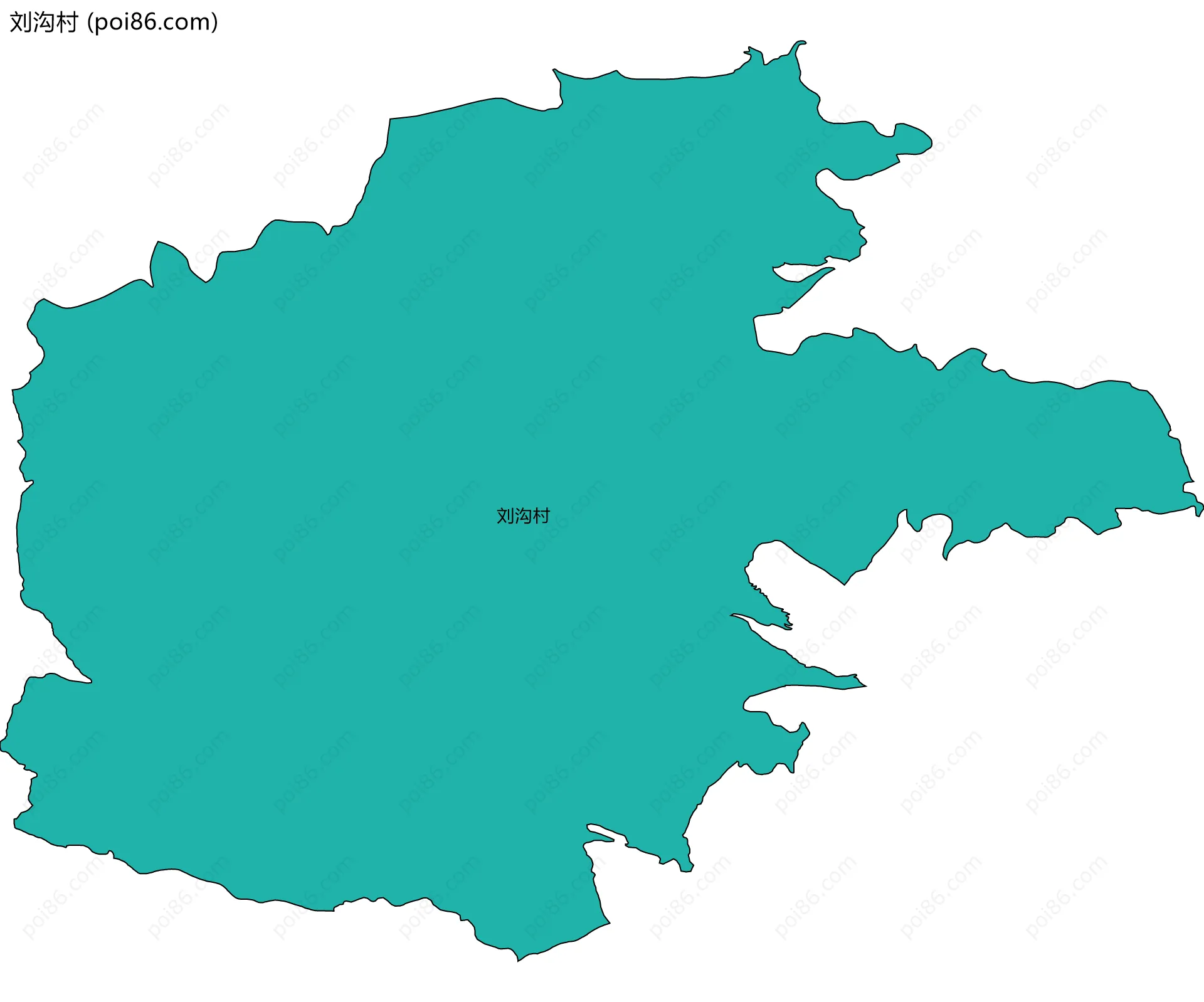 刘沟村边界地图