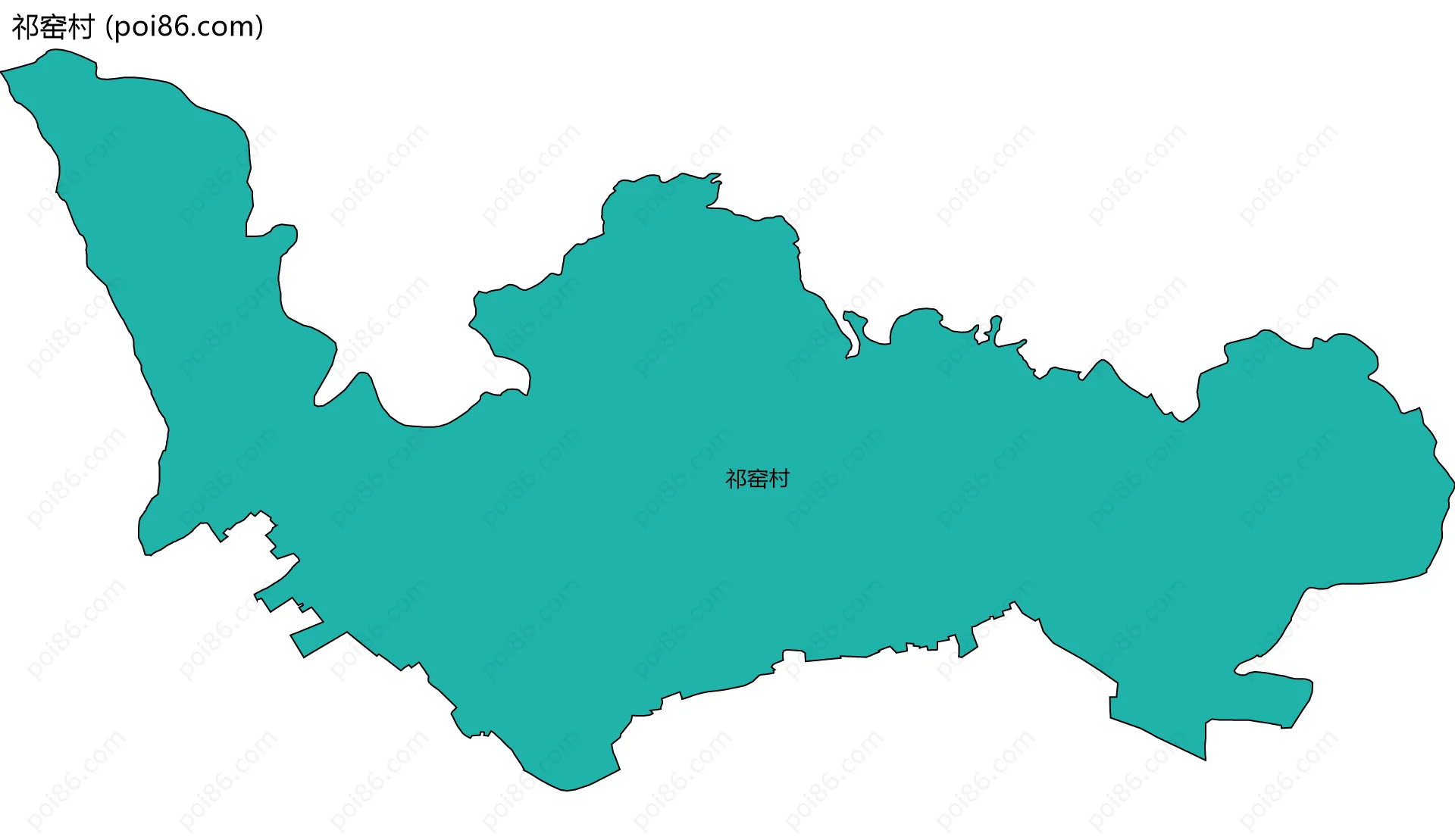 祁窑村边界地图