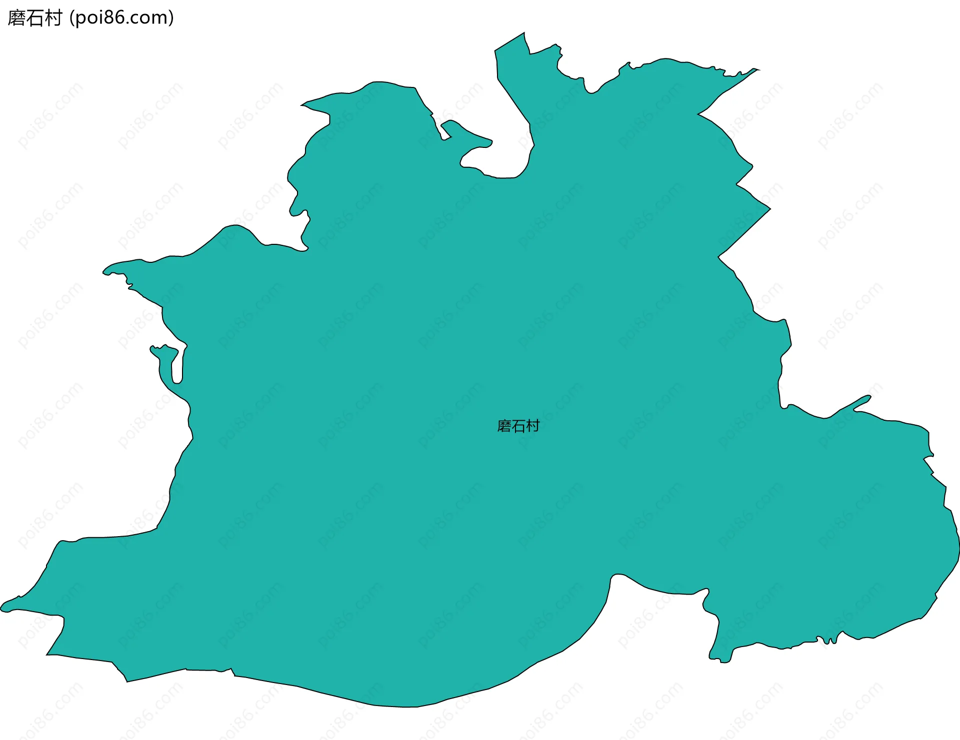 磨石村边界地图