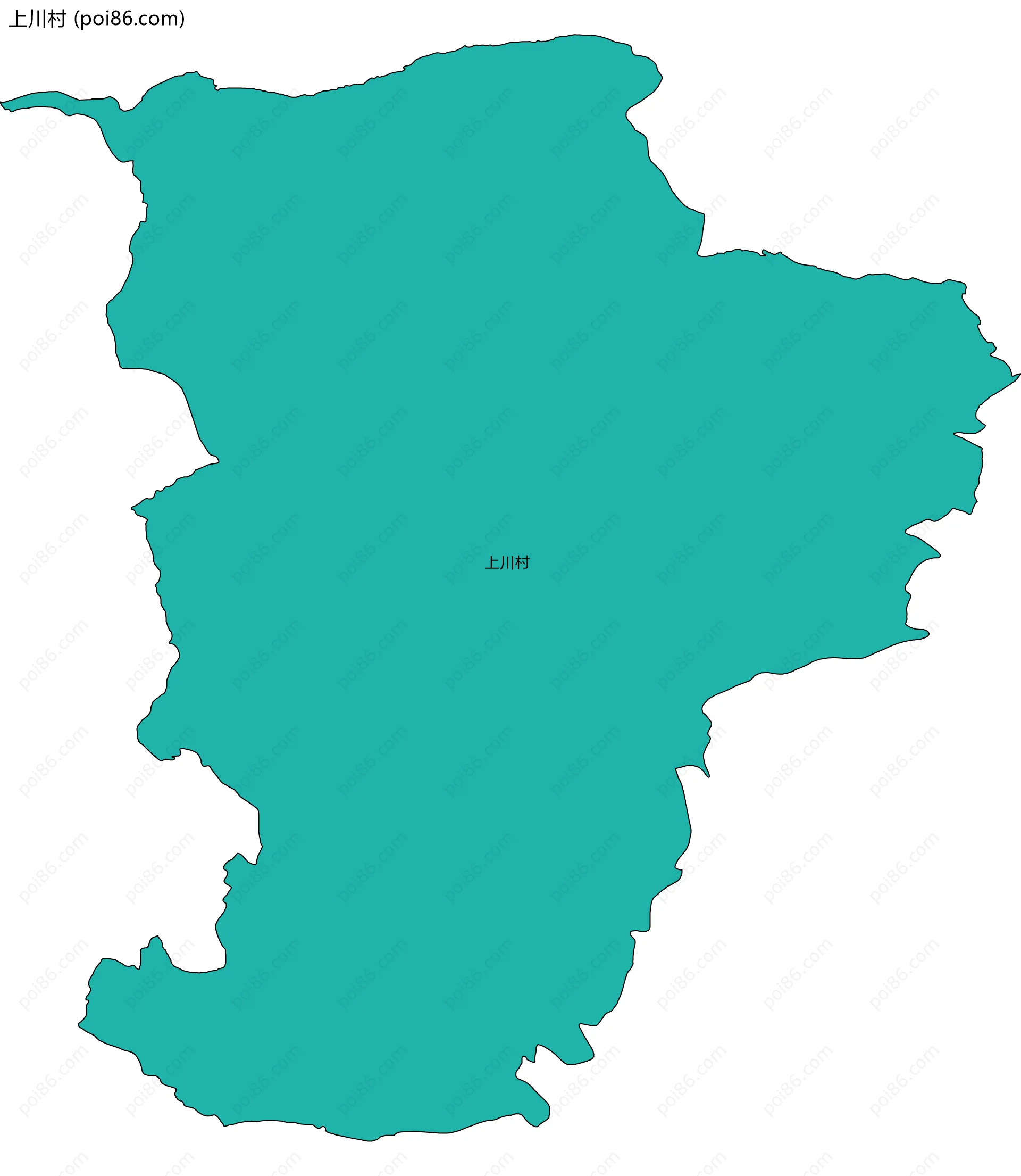 上川村边界地图