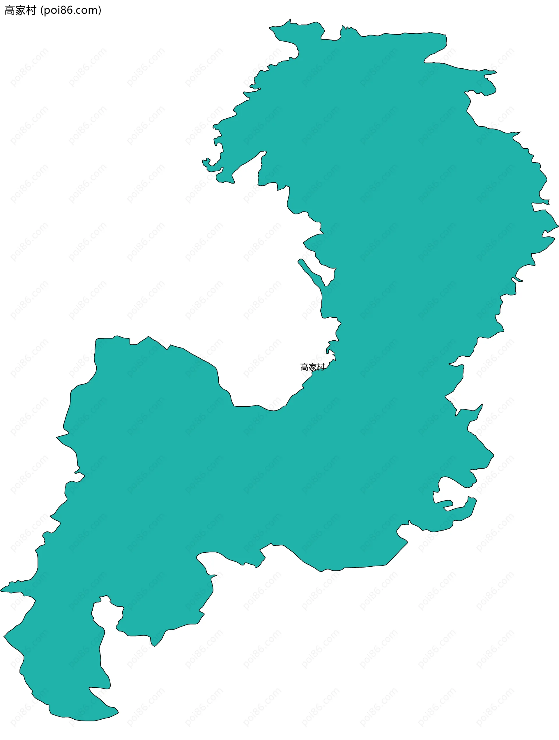 高家村边界地图