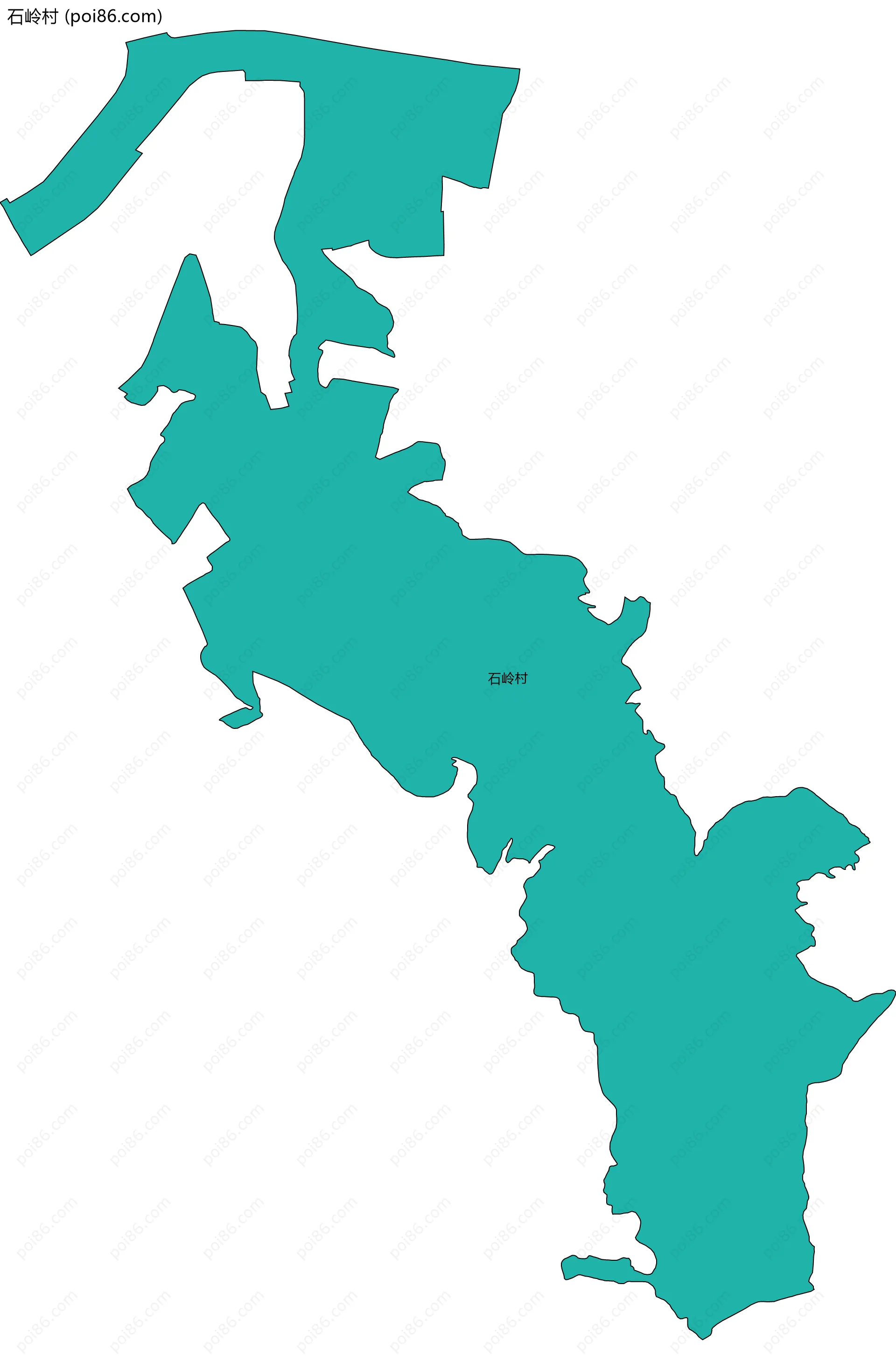 石岭村边界地图