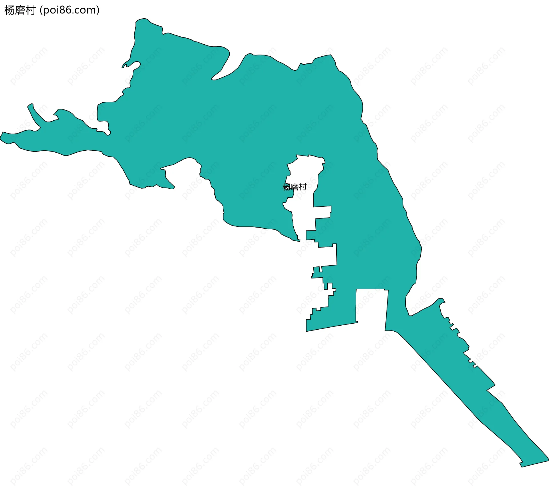 杨磨村边界地图