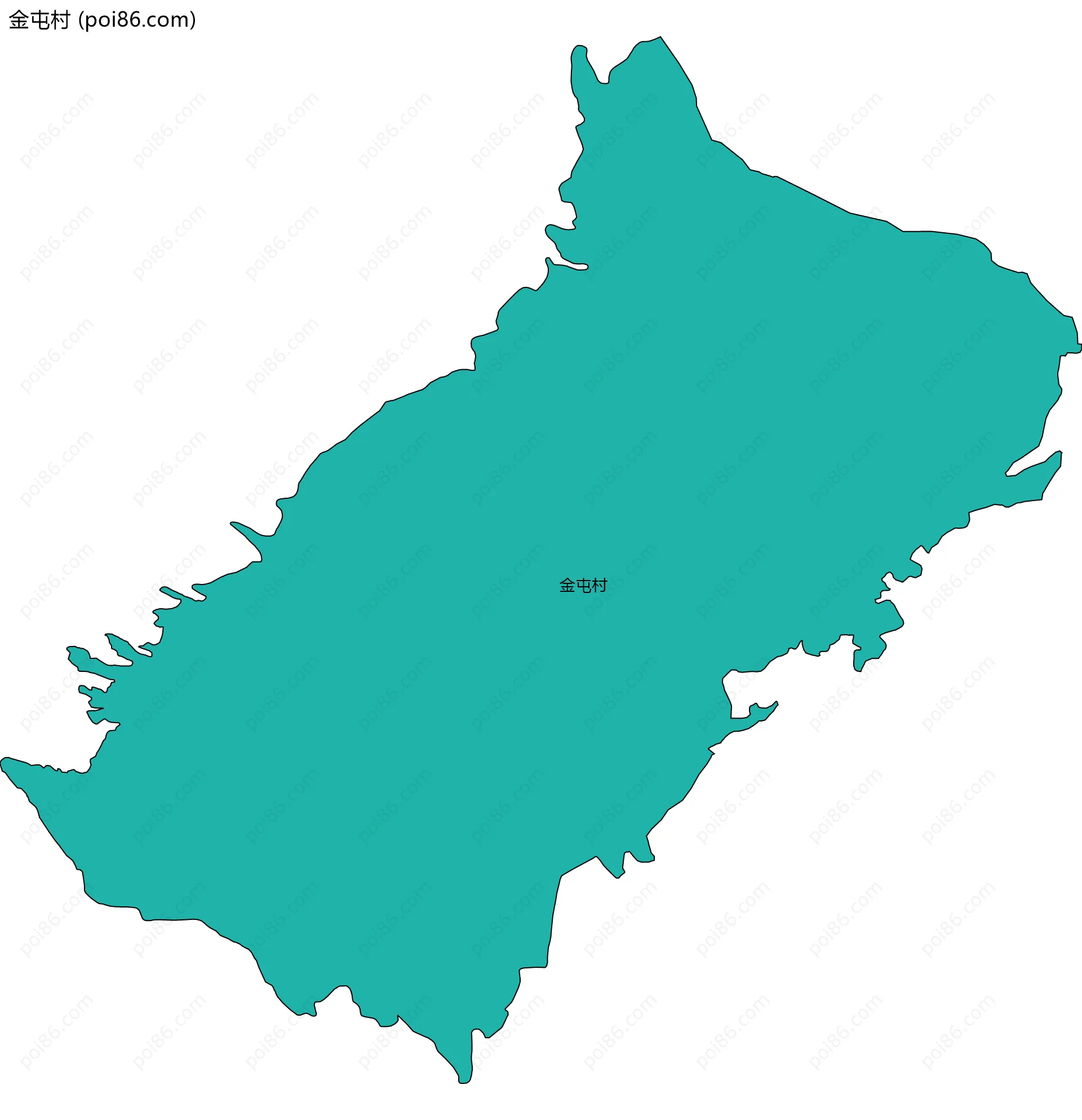 金屯村边界地图