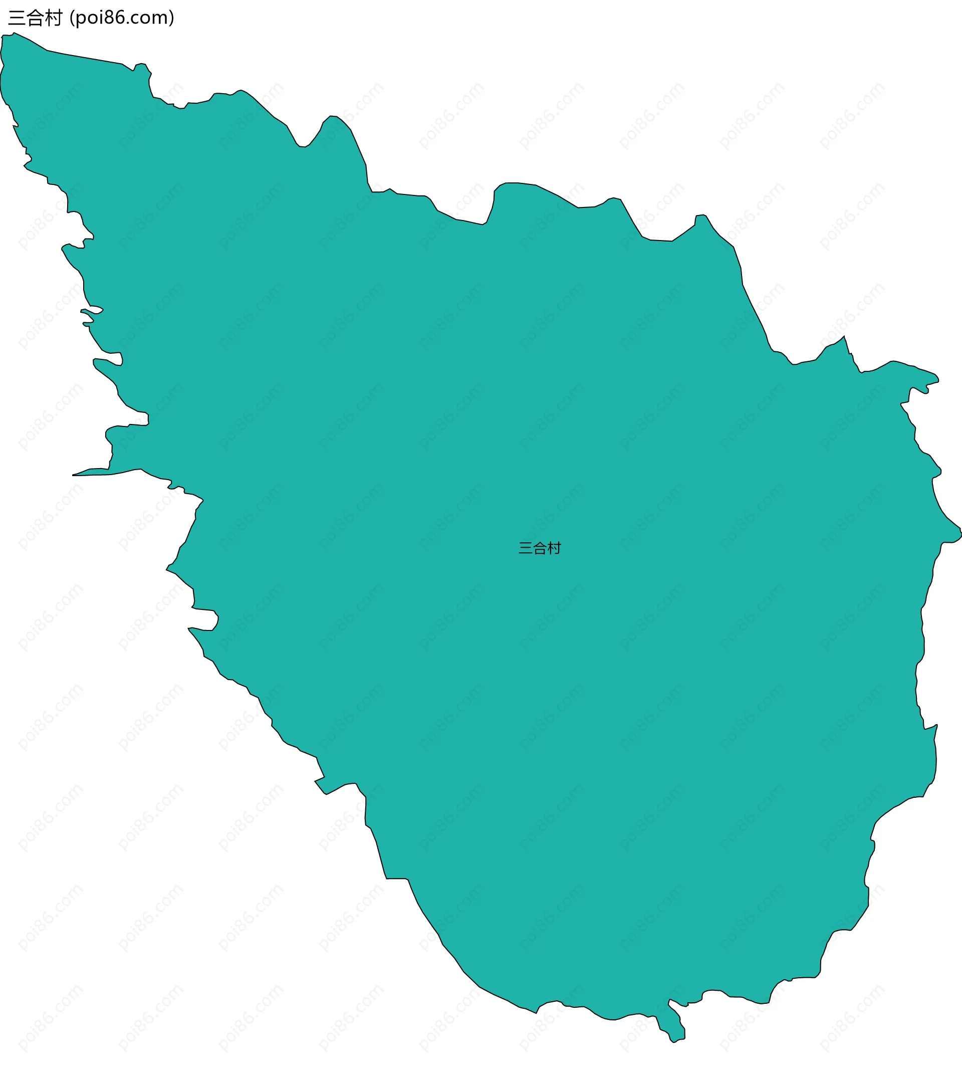 三合村边界地图