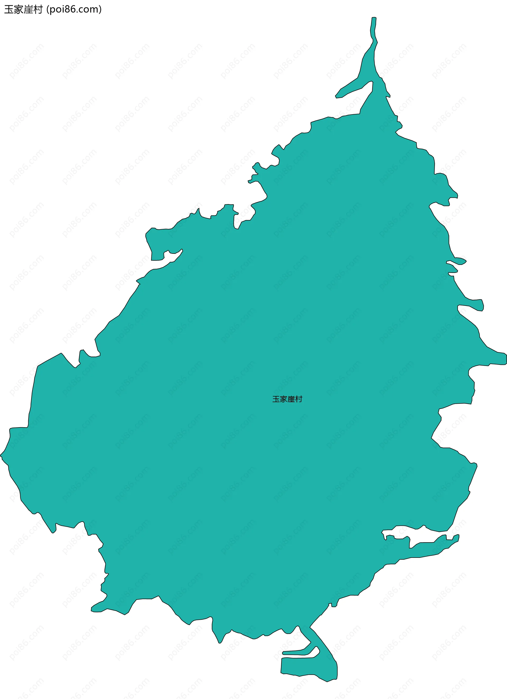 玉家崖村边界地图