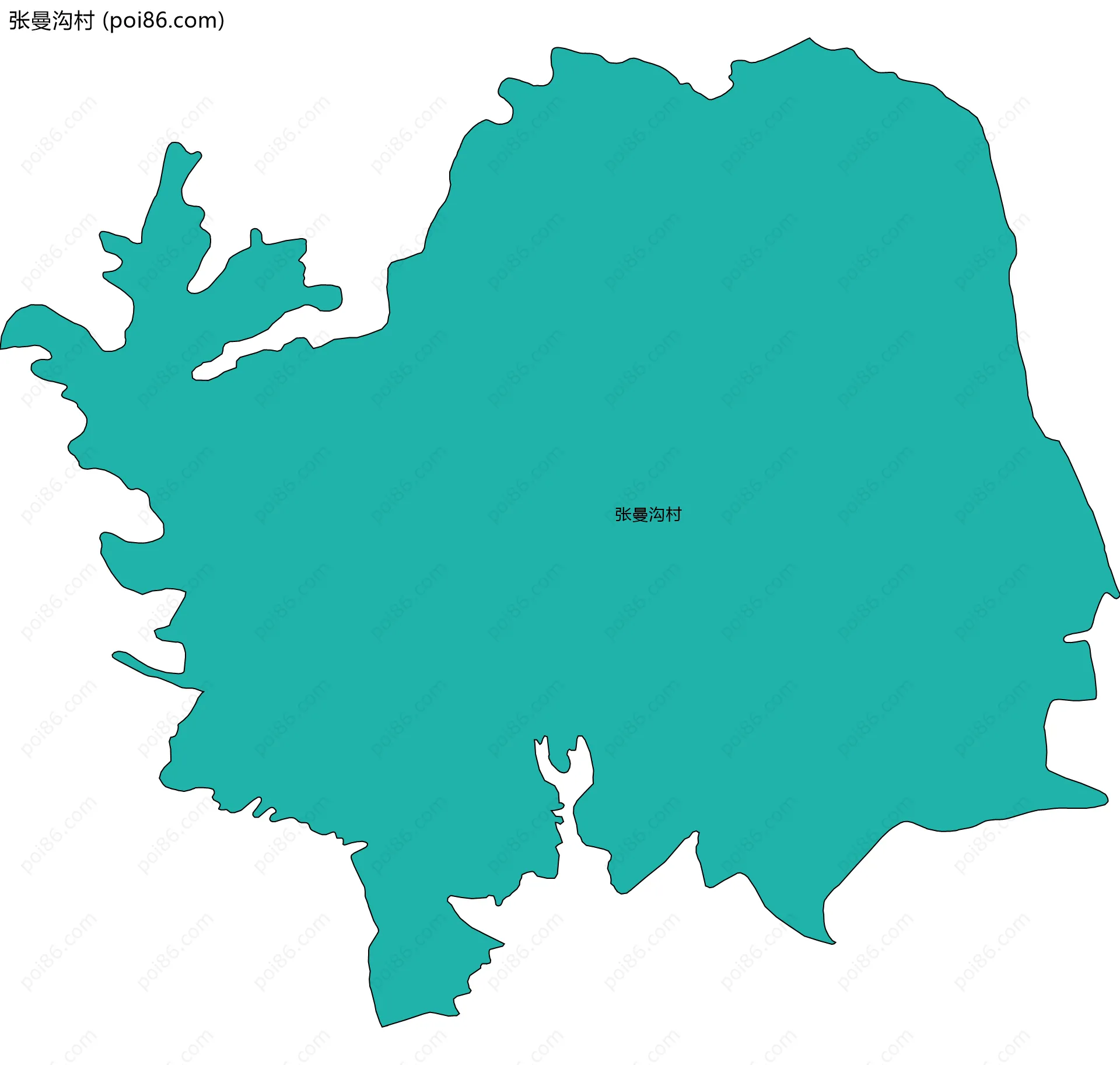 张曼沟村边界地图