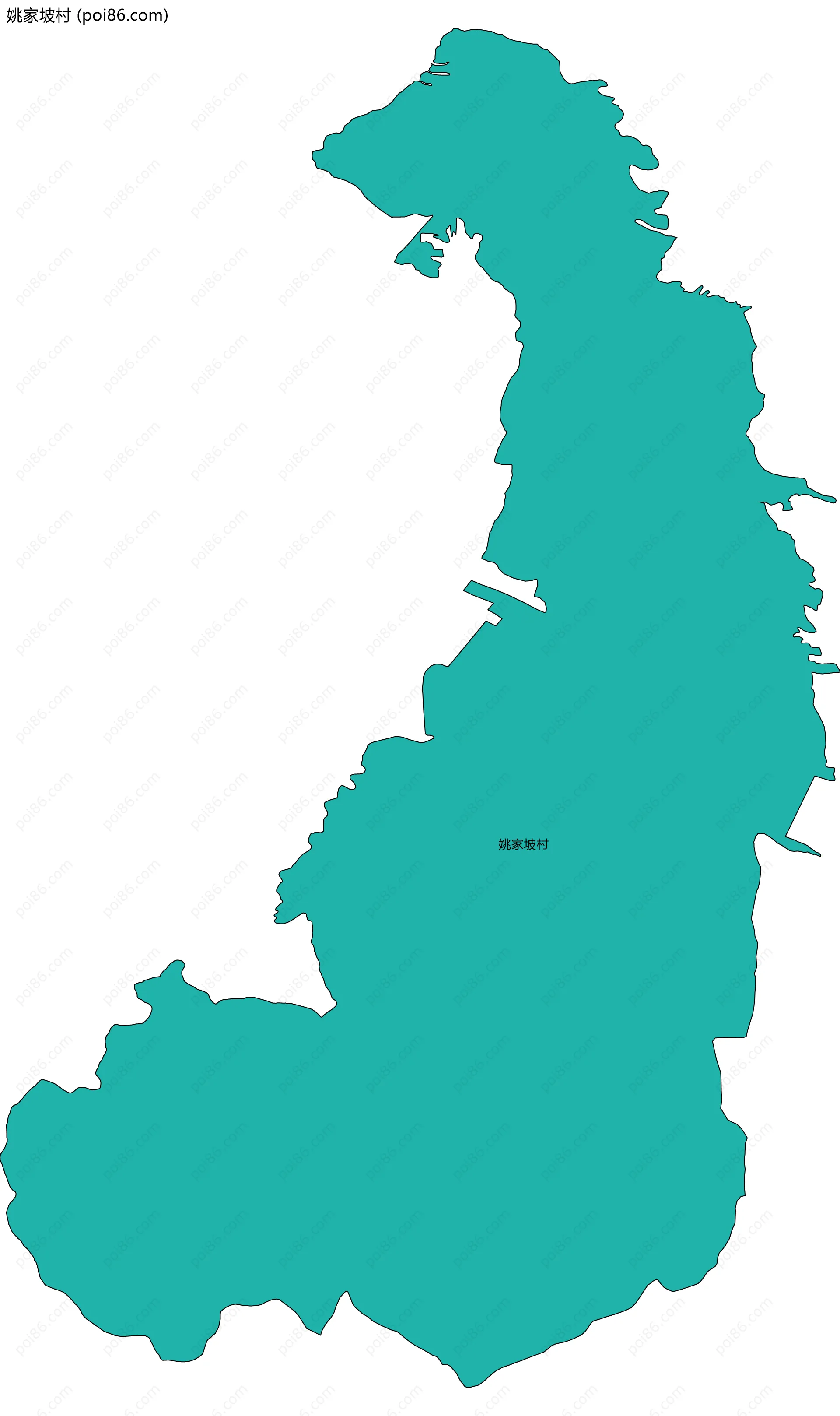 姚家坡村边界地图