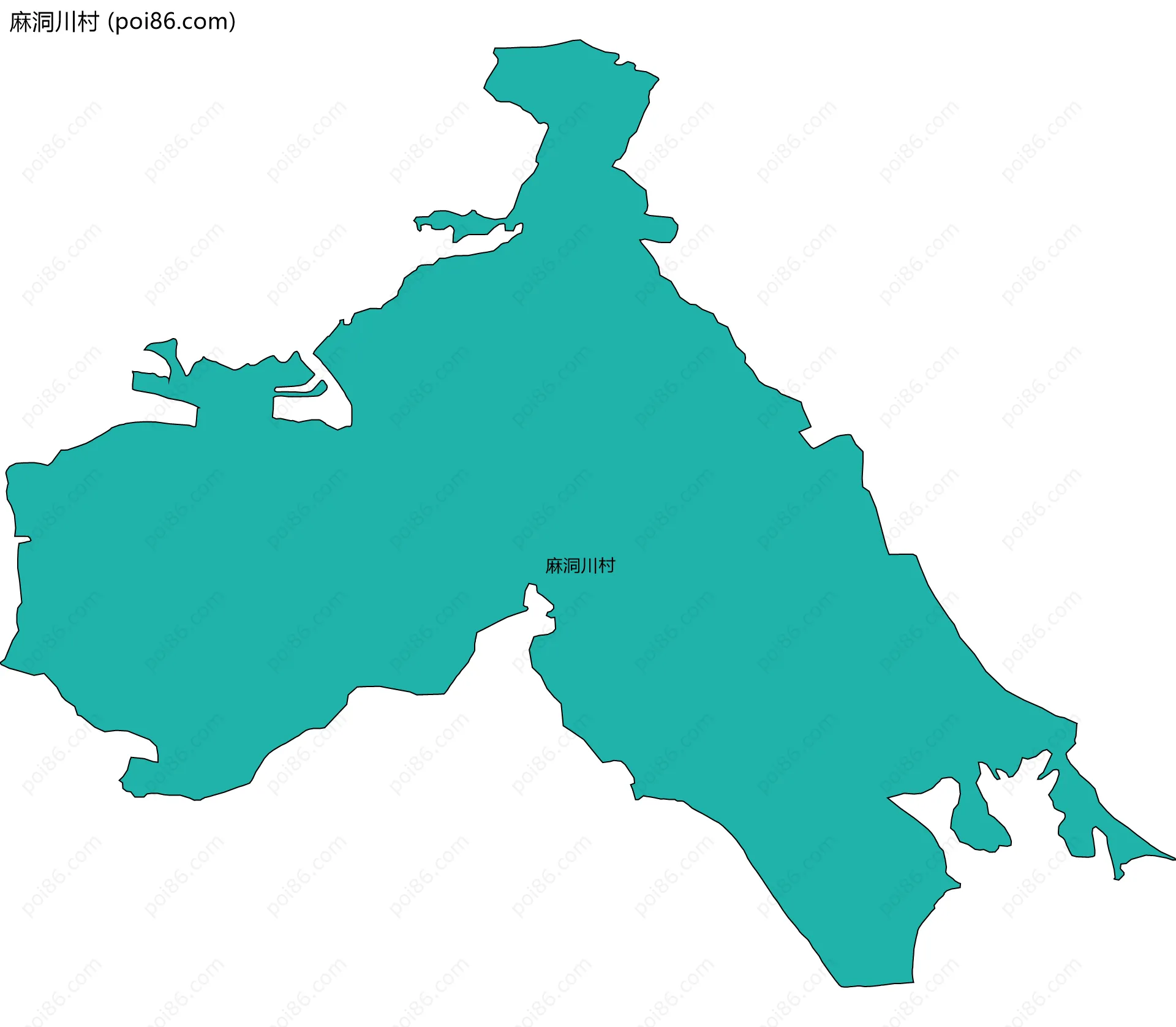 麻洞川村边界地图