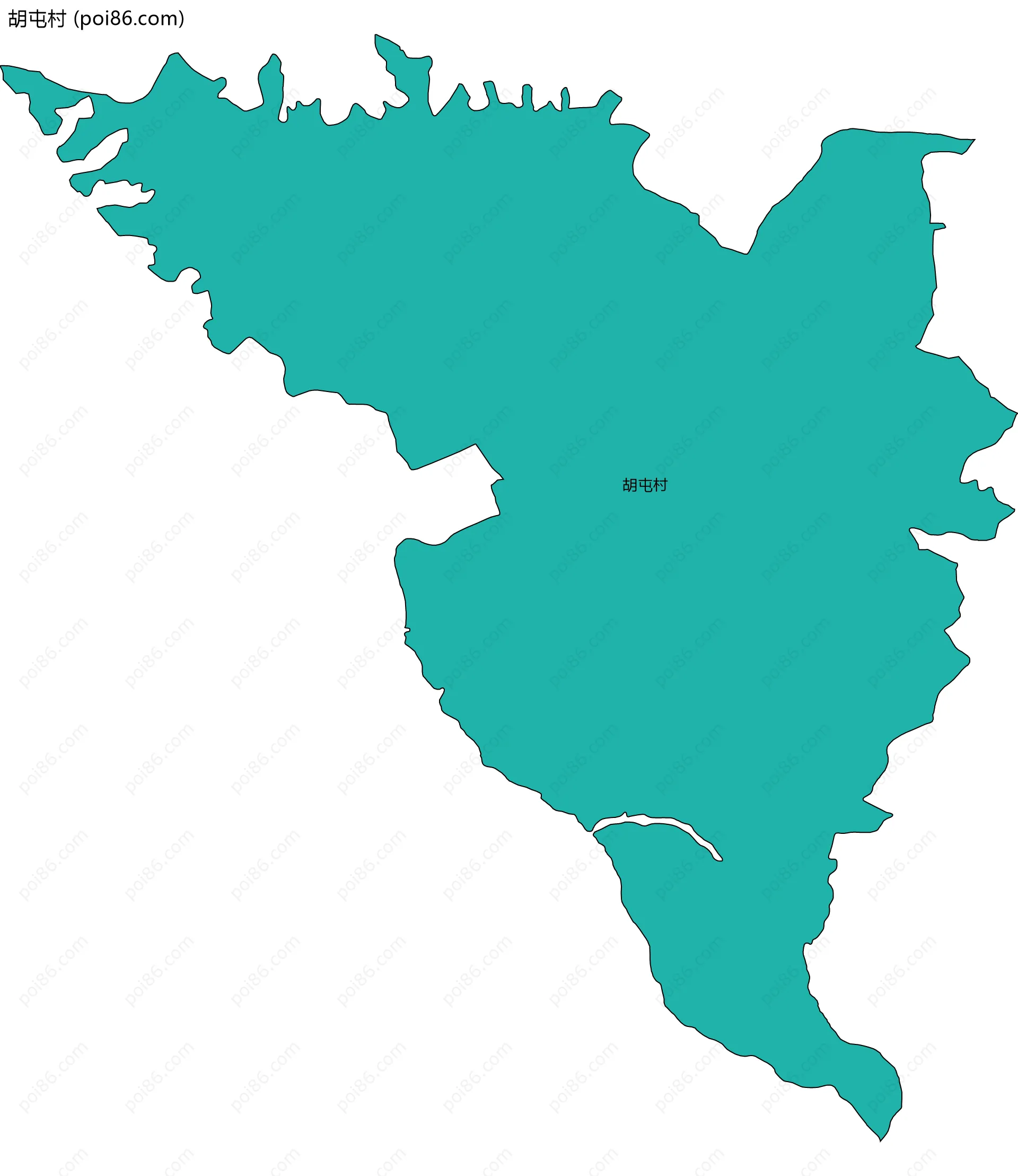 胡屯村边界地图