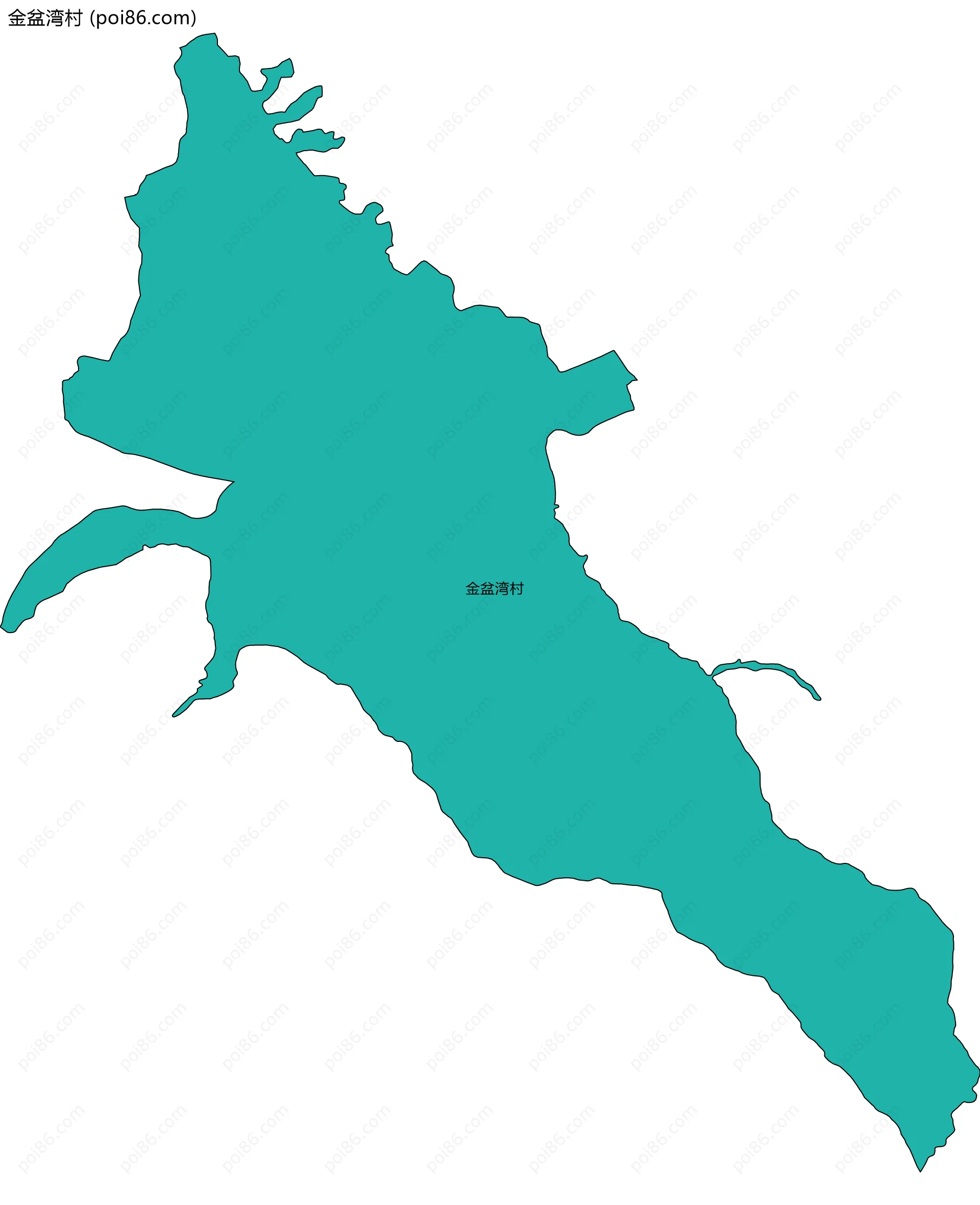 金盆湾村边界地图