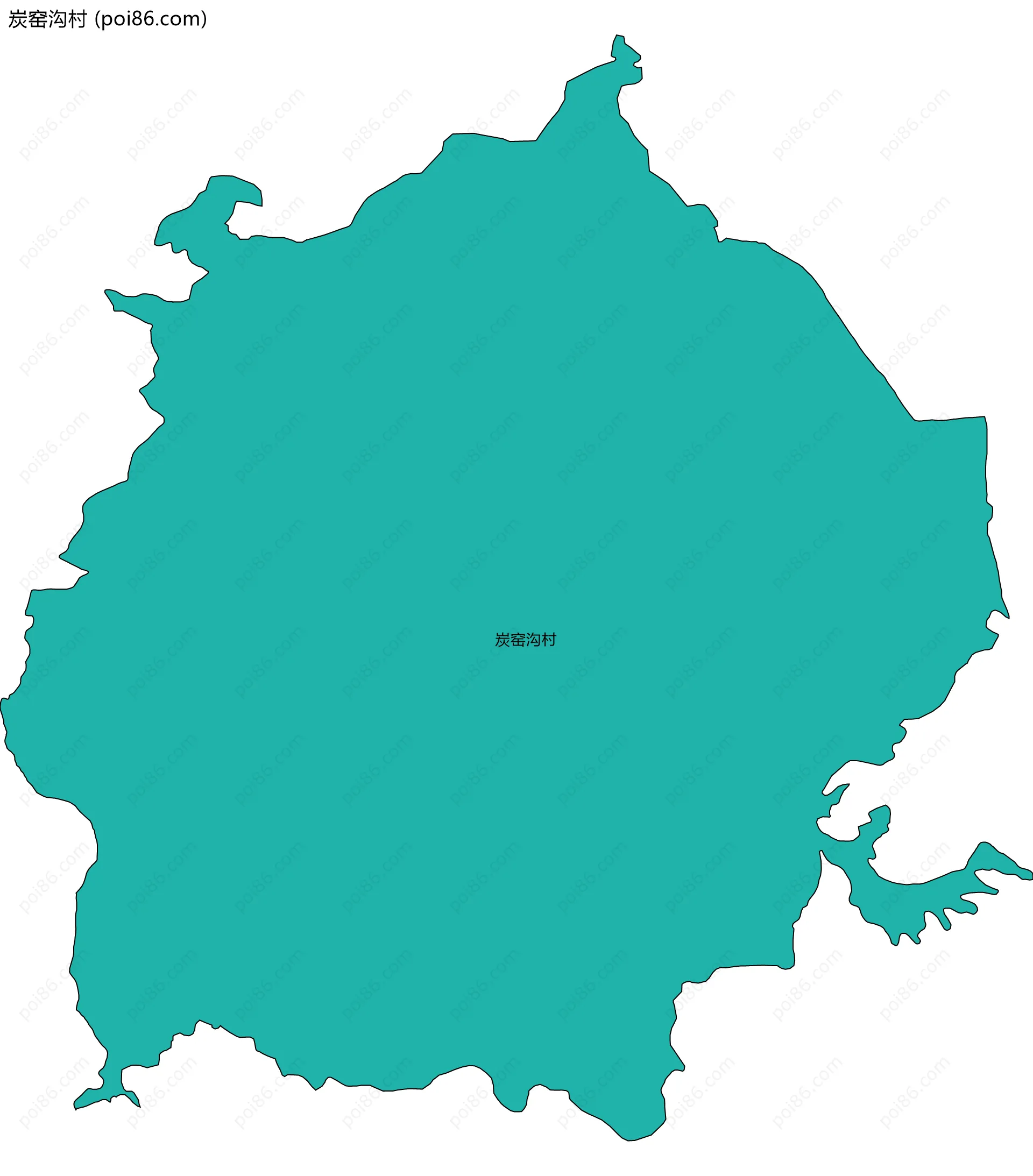 炭窑沟村边界地图