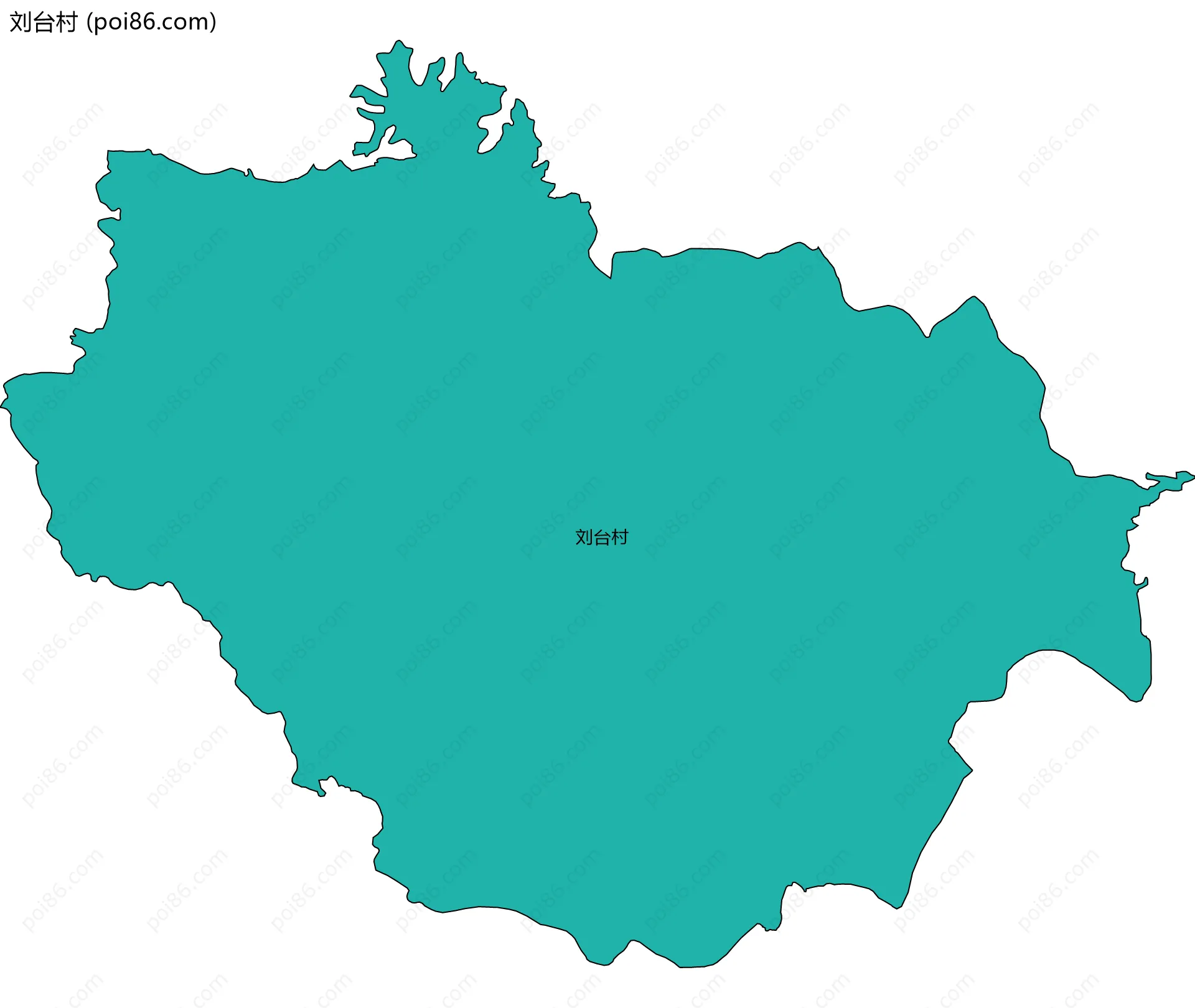 刘台村边界地图
