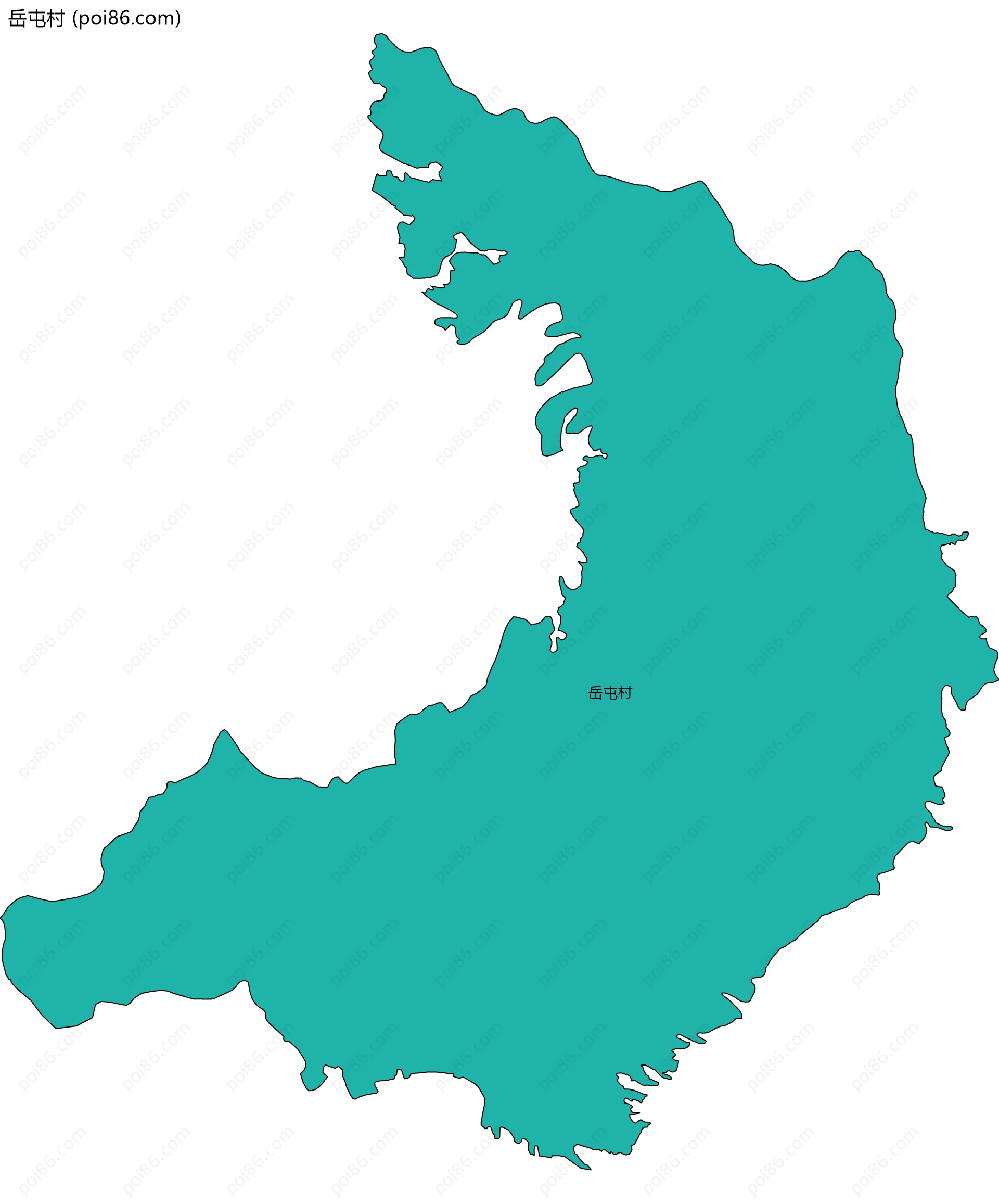 岳屯村边界地图