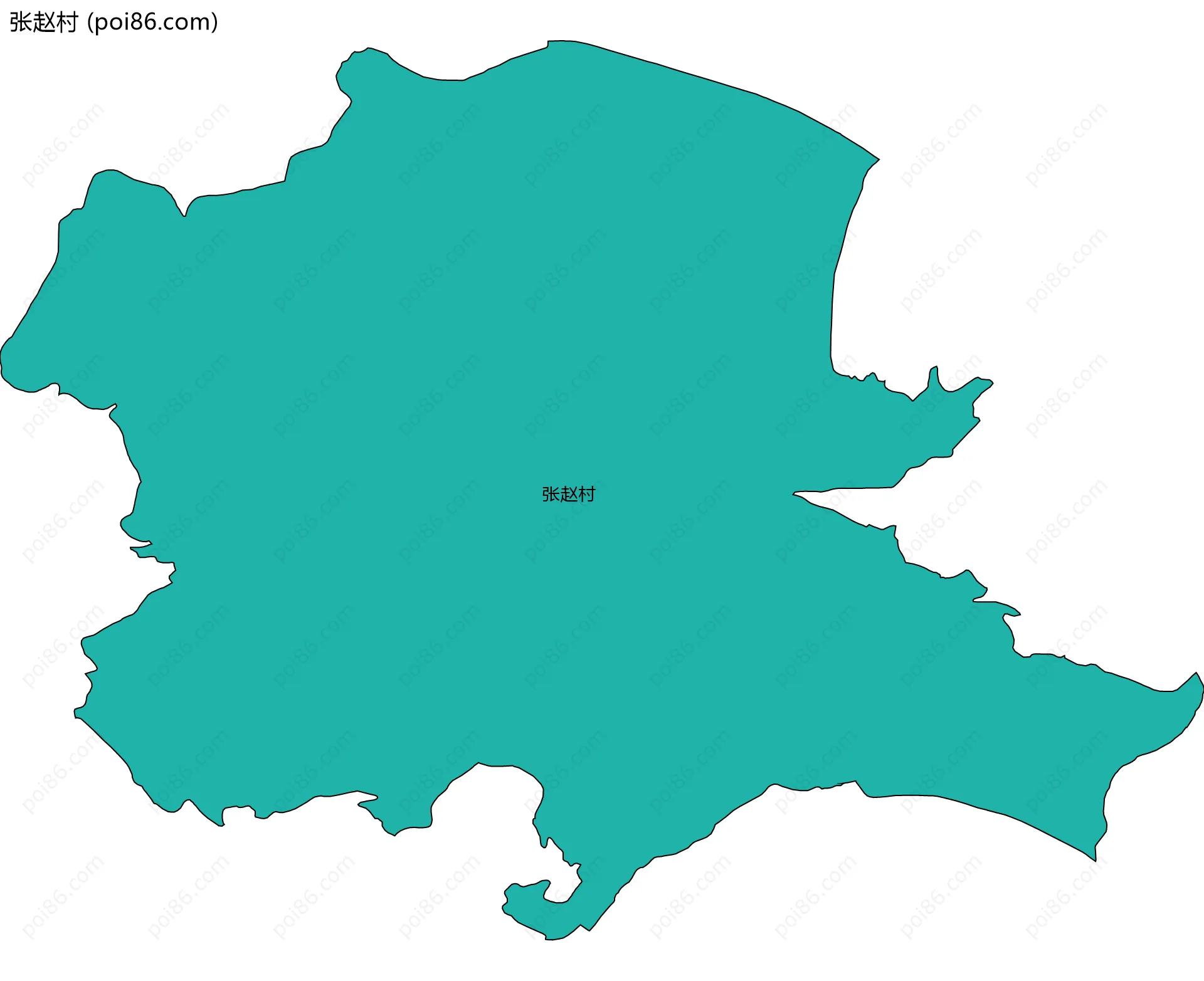 张赵村边界地图