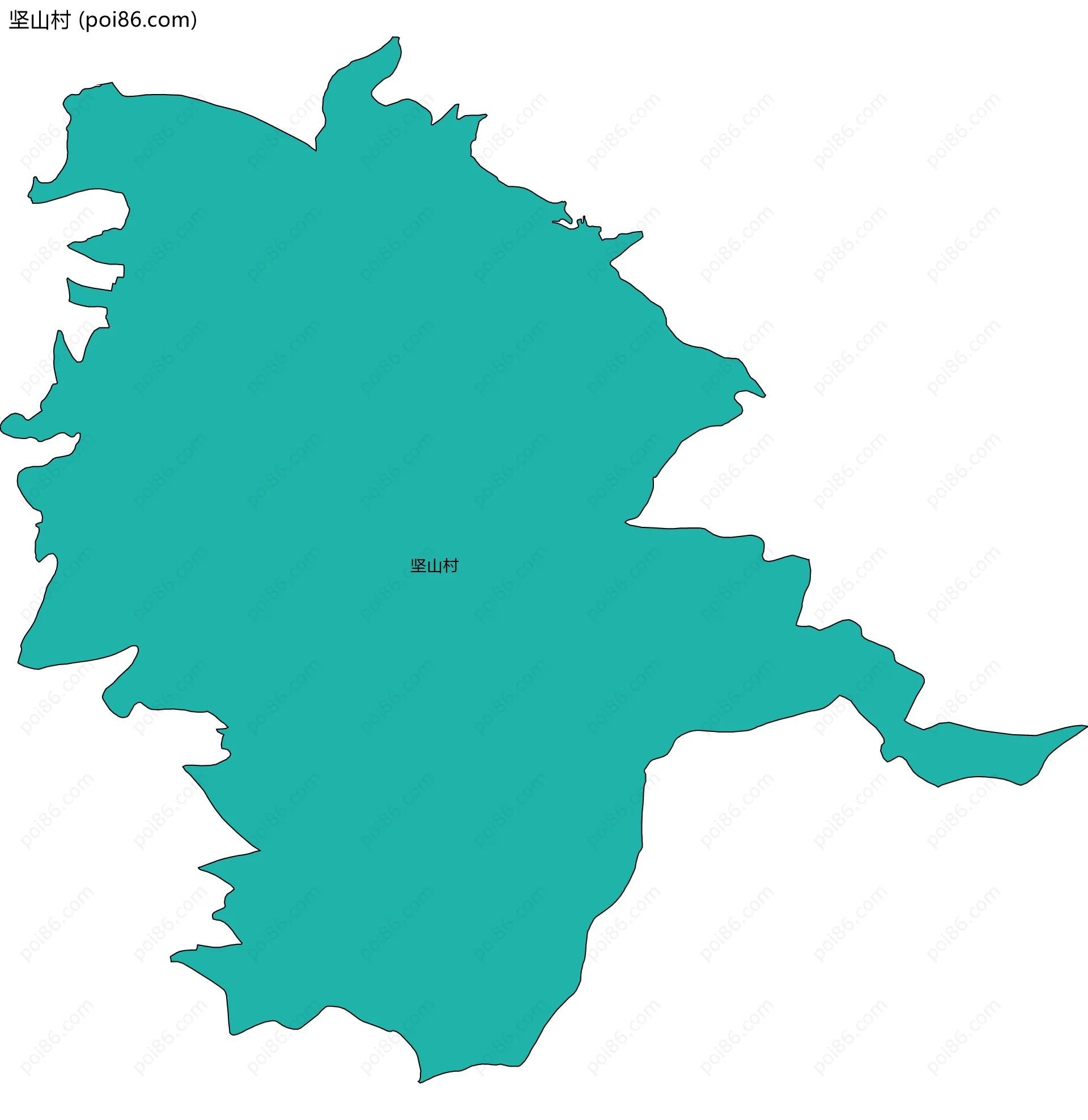 坚山村边界地图
