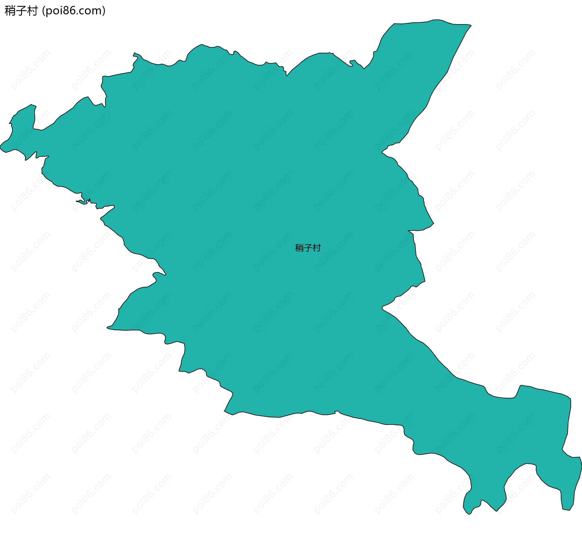 稍子村边界地图