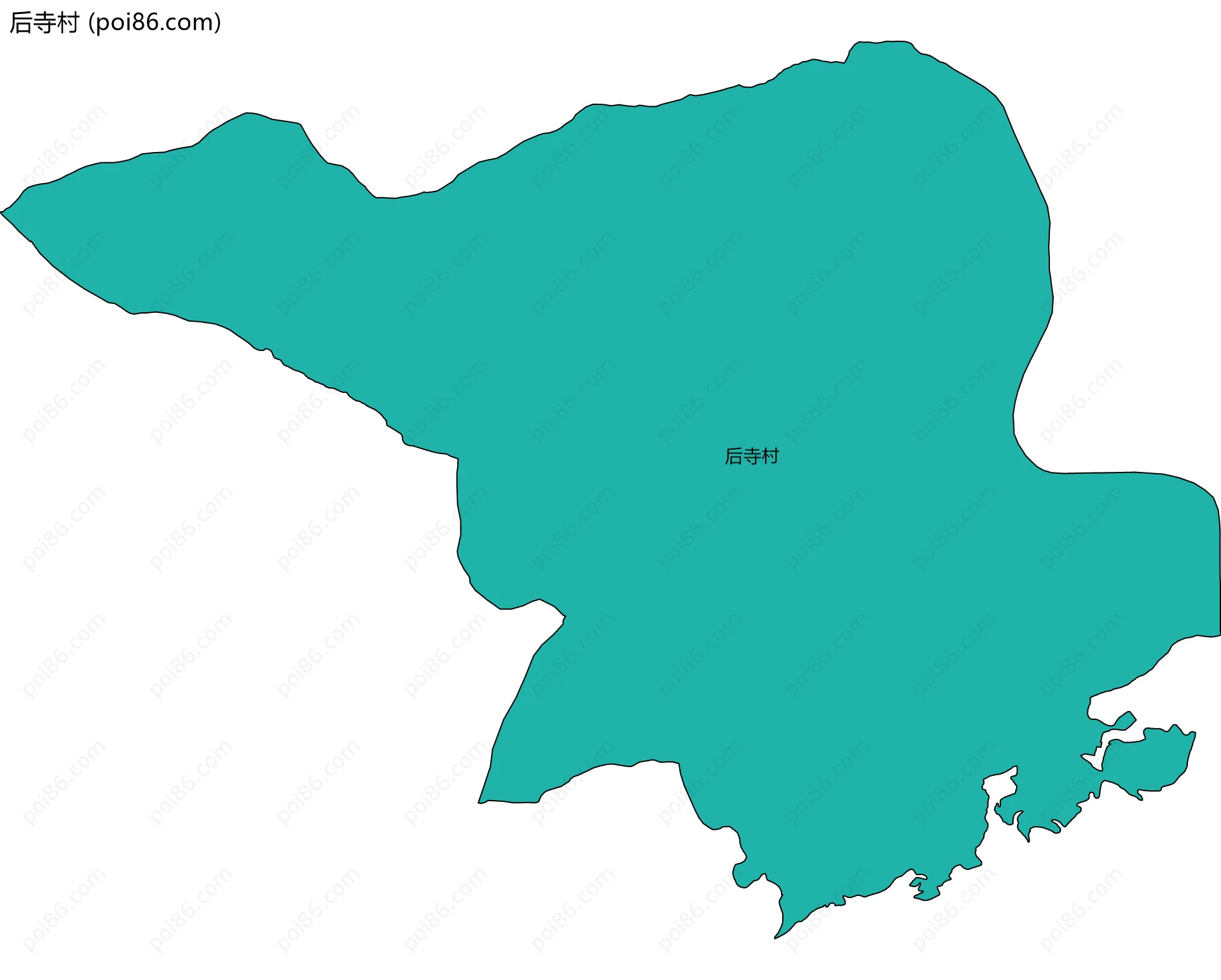 后寺村边界地图