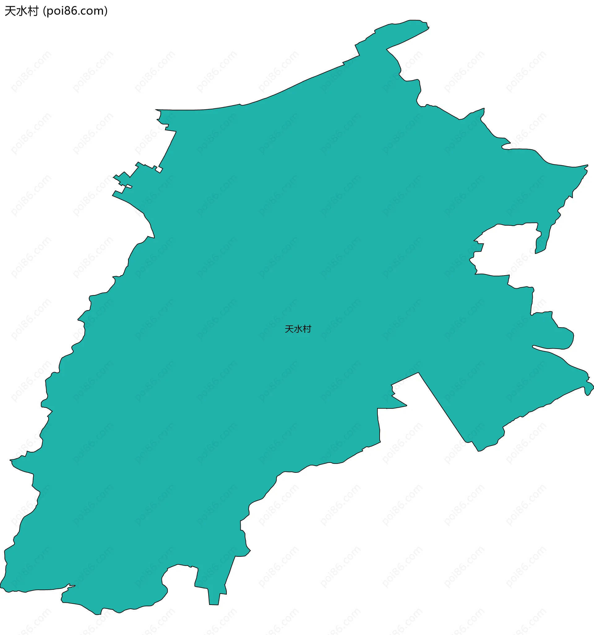 天水村边界地图