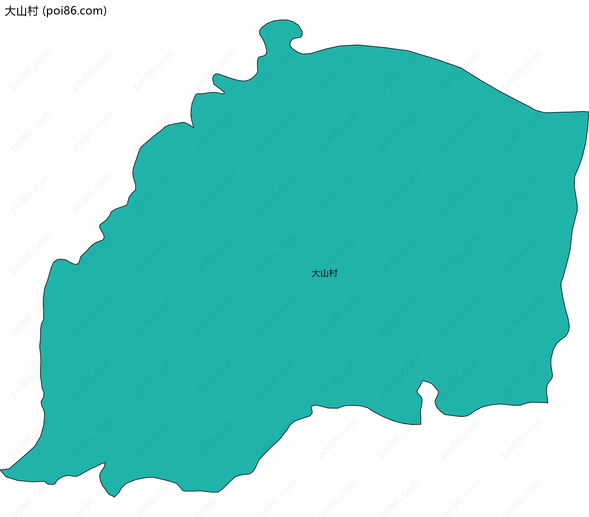 大山村边界地图