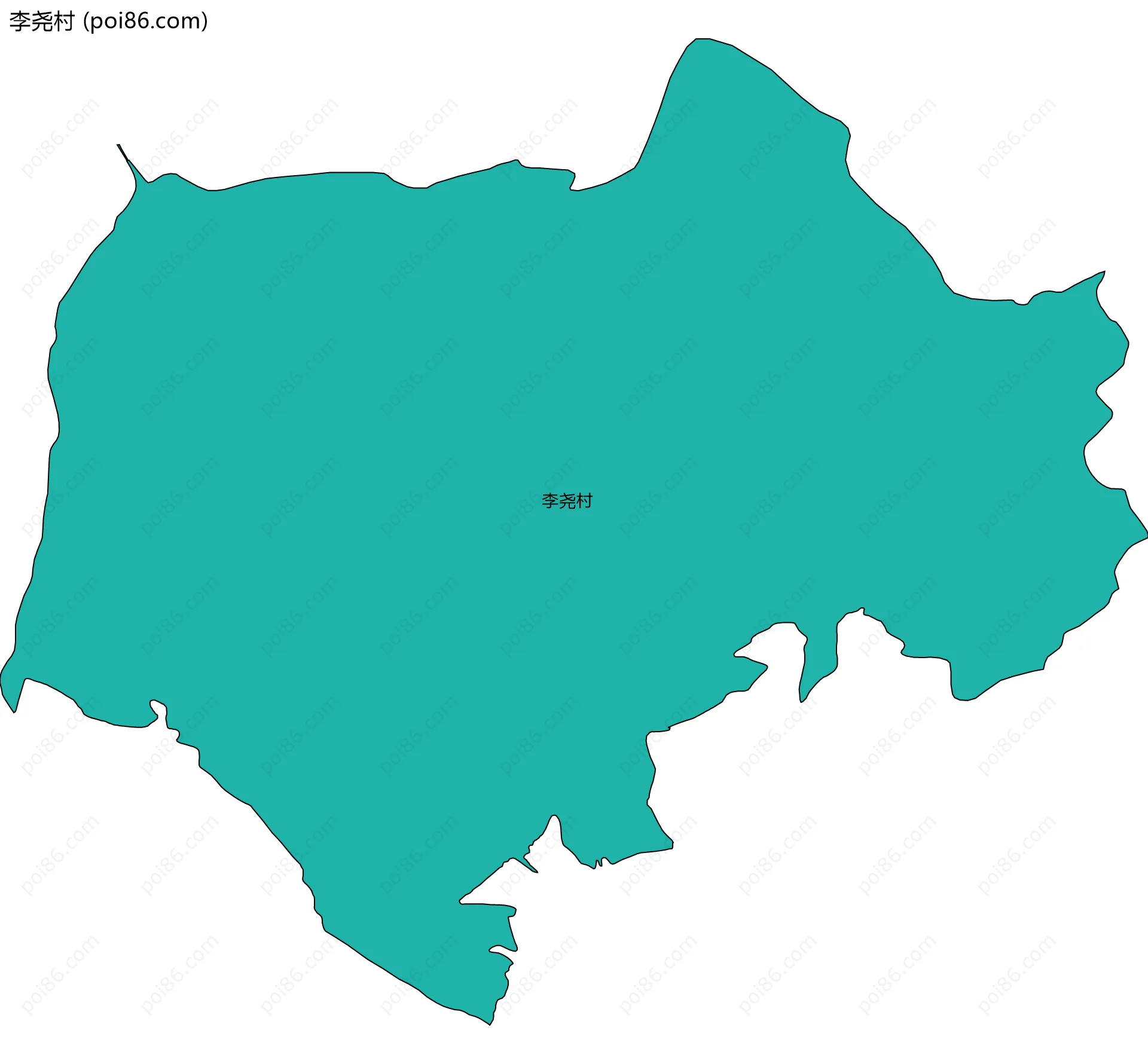 李尧村边界地图