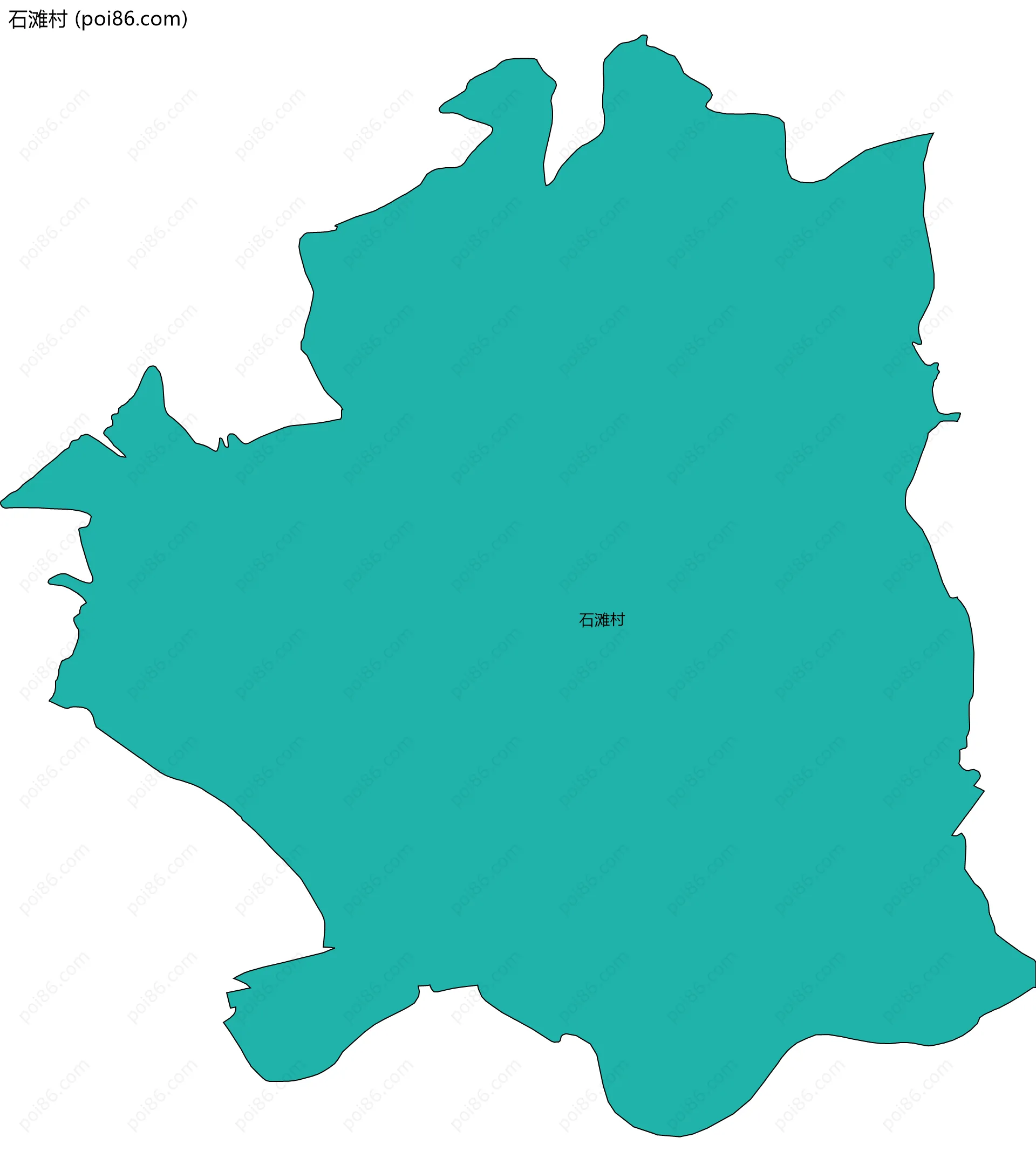 石滩村边界地图