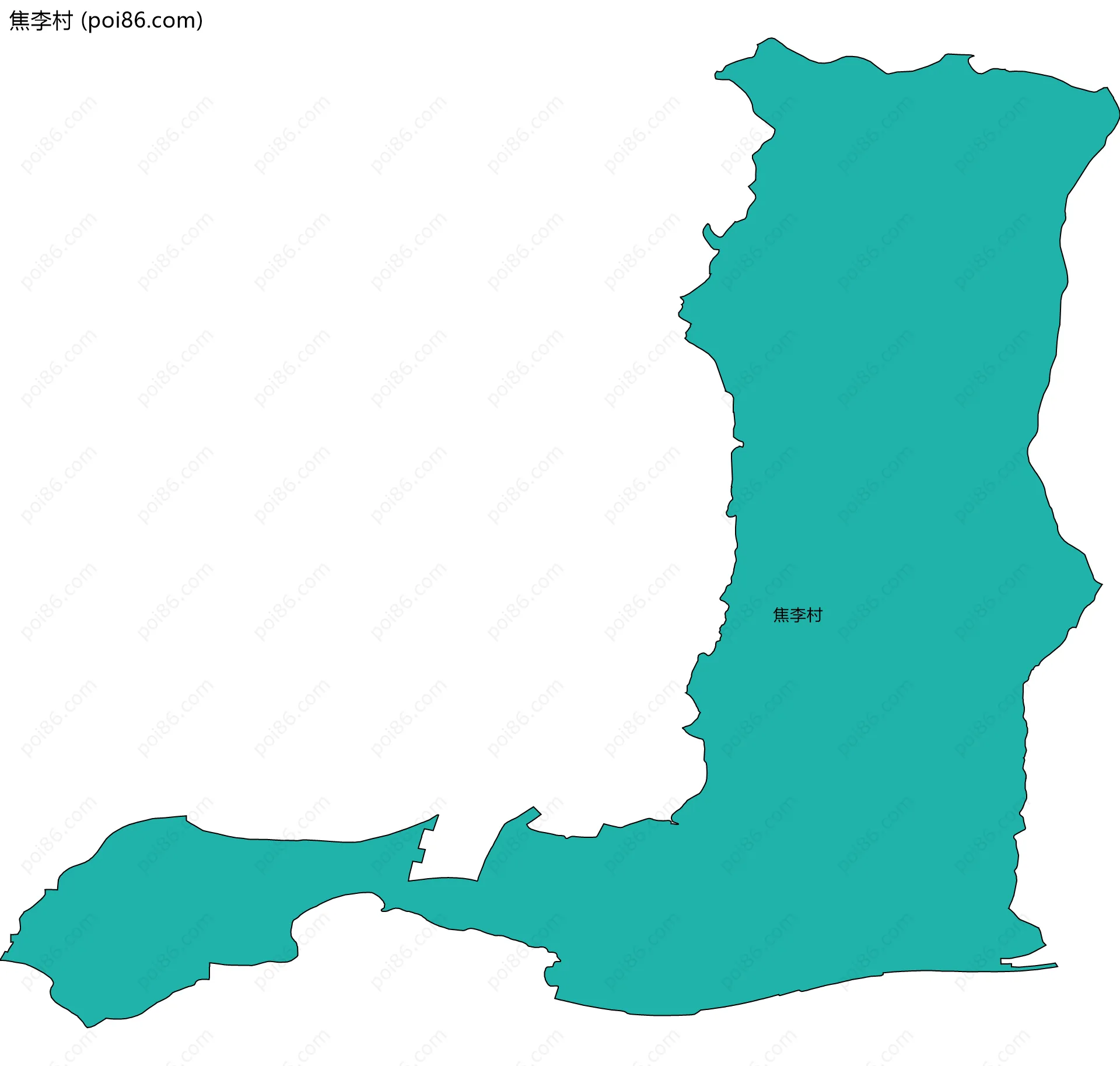 焦李村边界地图