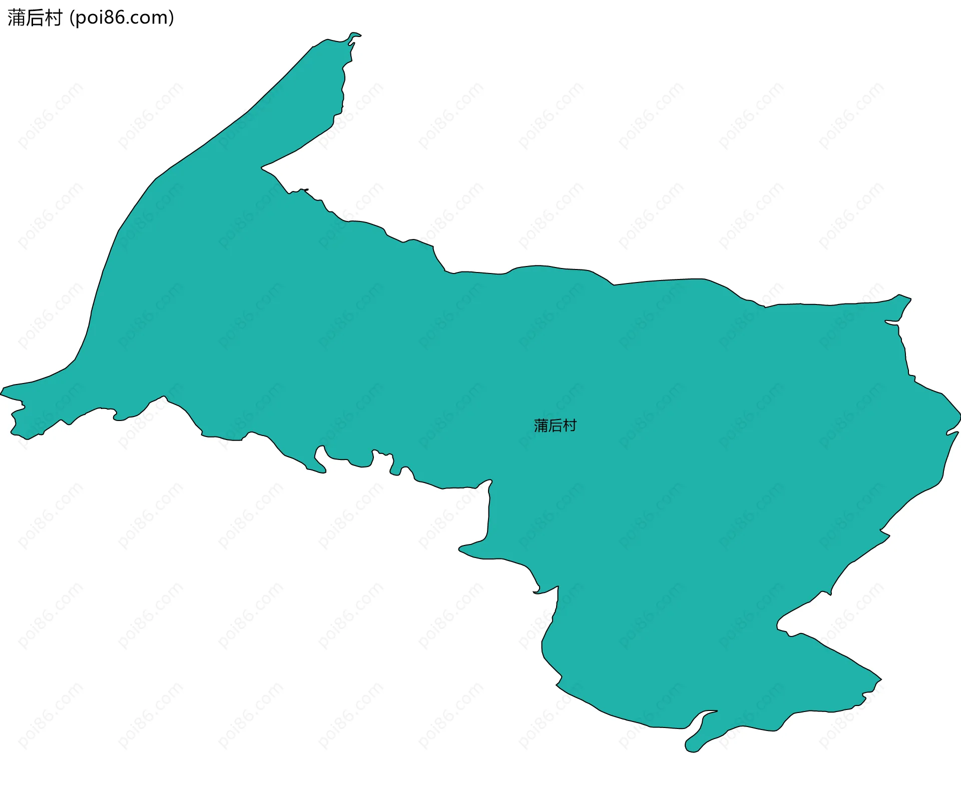 蒲后村边界地图