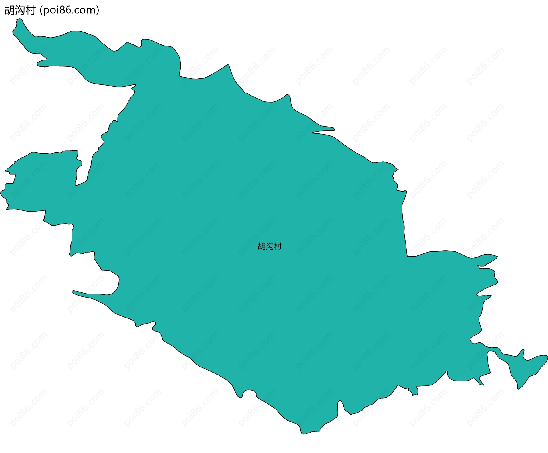 胡沟村边界地图